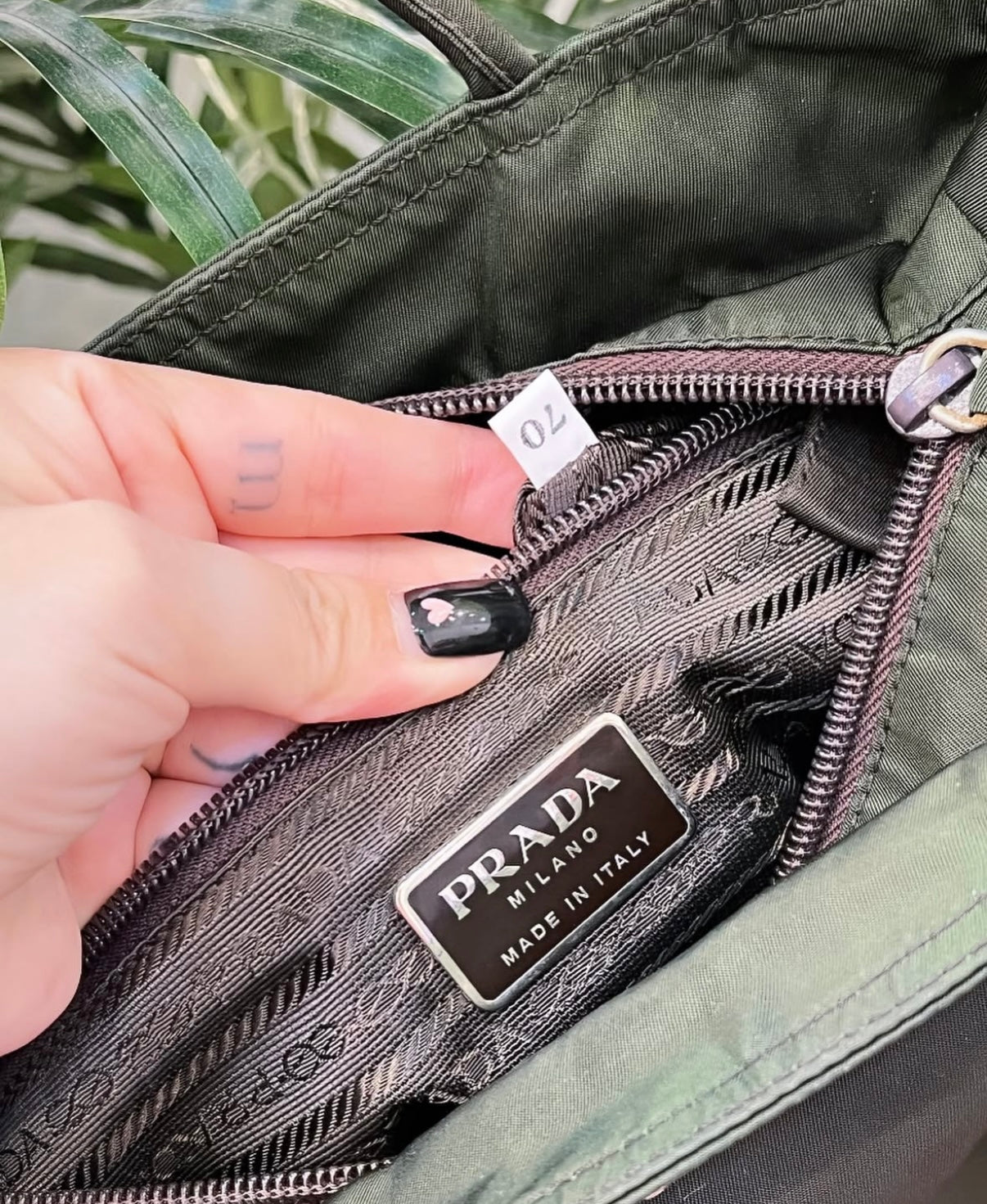 PRADA Tessuto Nylon Green Bag