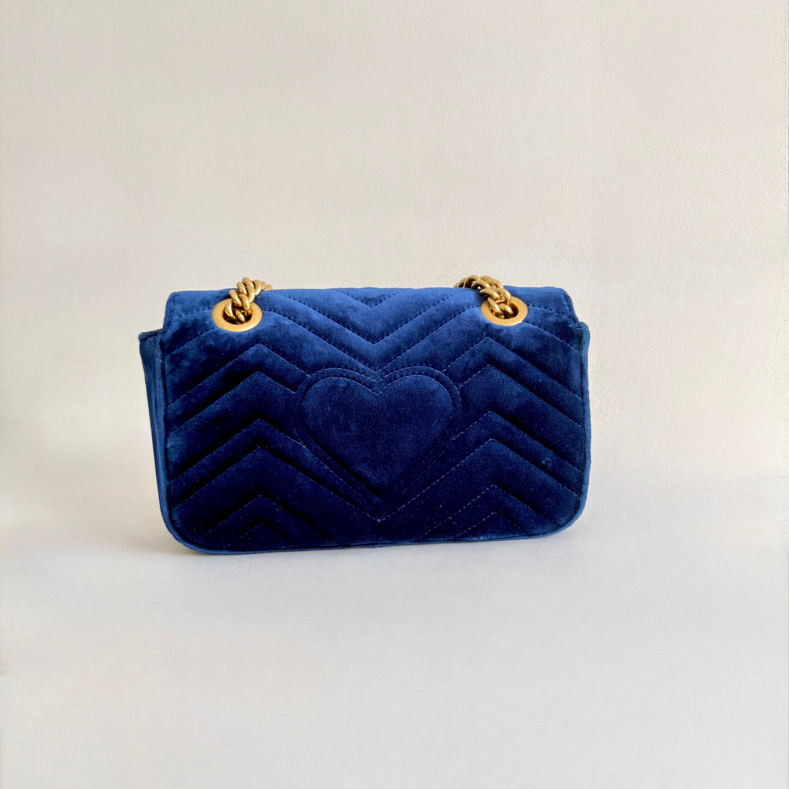 Gucci Marmont Velvet Small Shoulder Bag