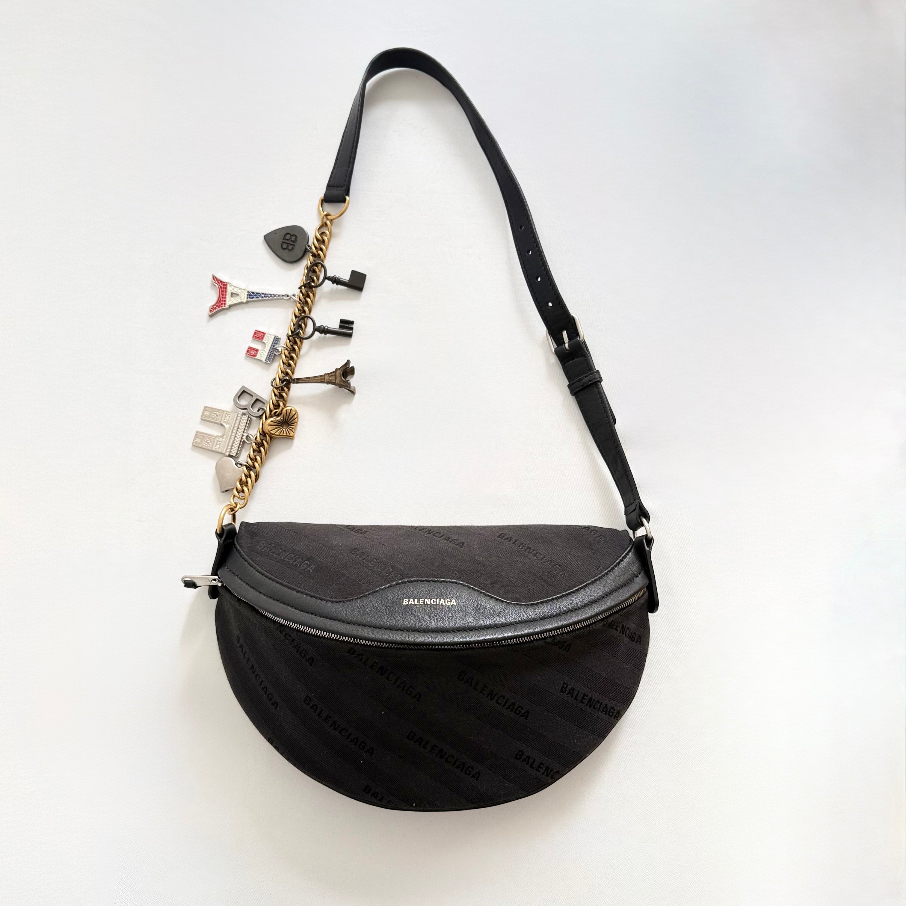 Balenciaga Black Souvenir Charm Bag