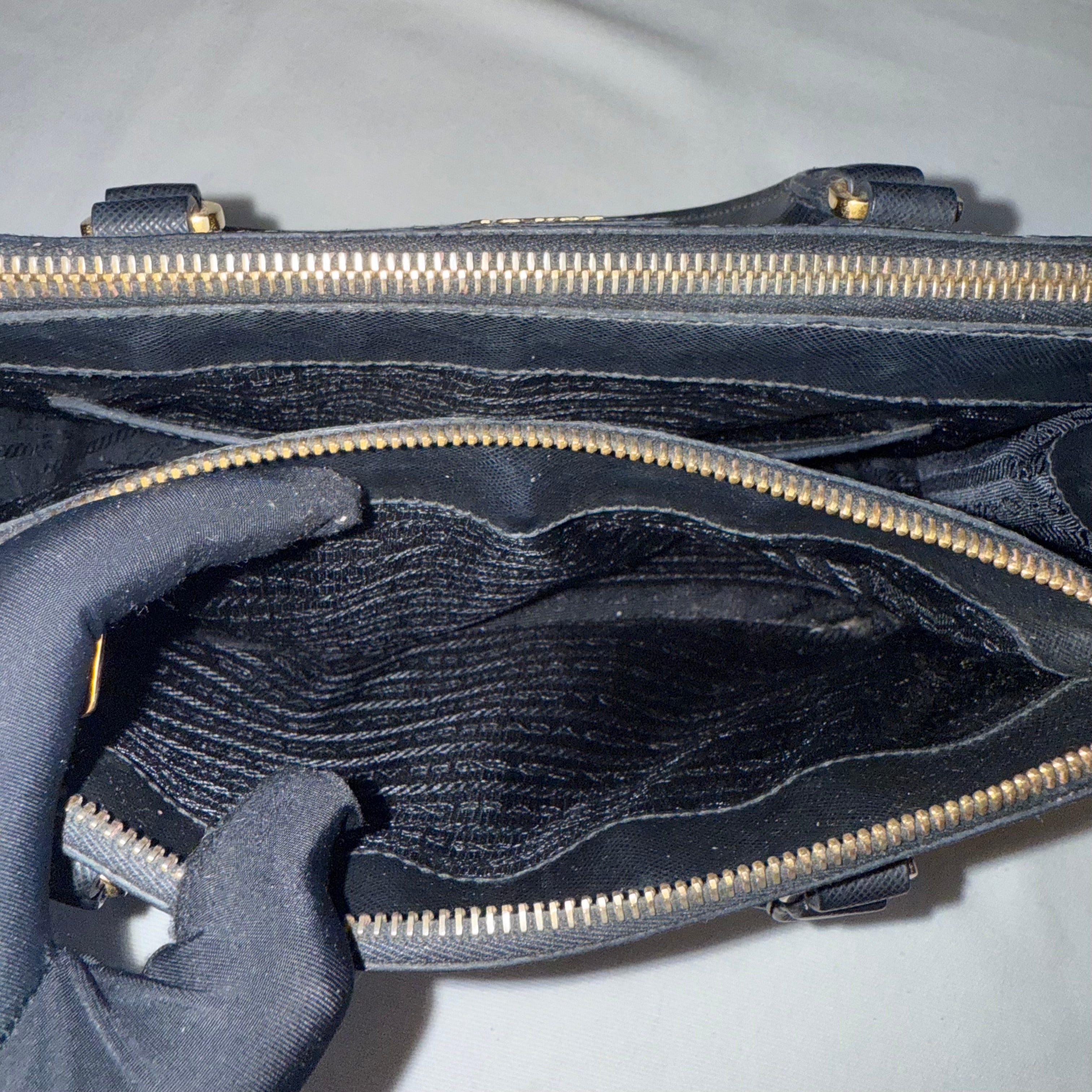 Prada Saffiano Lux Galleria Double Zip Tote