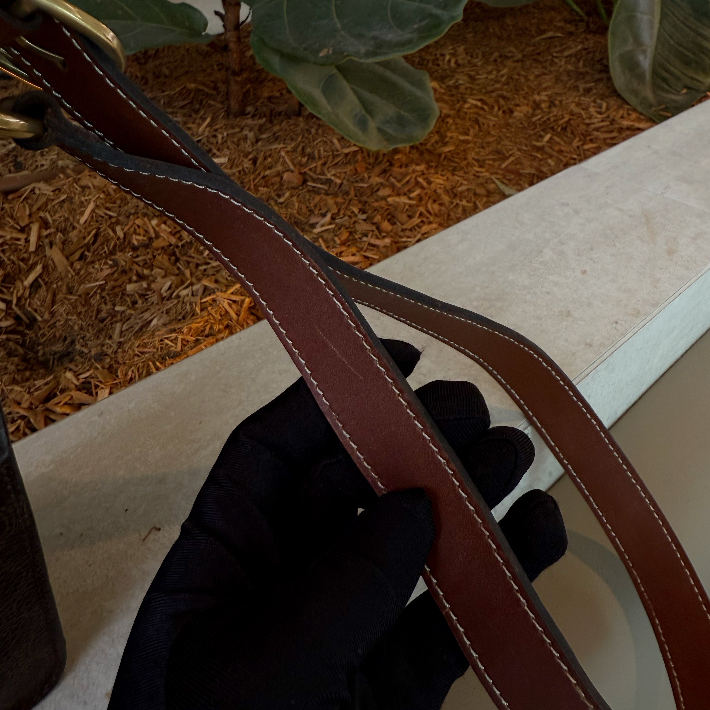 Celine Vintage Triomphe Brown Macadam Canvas