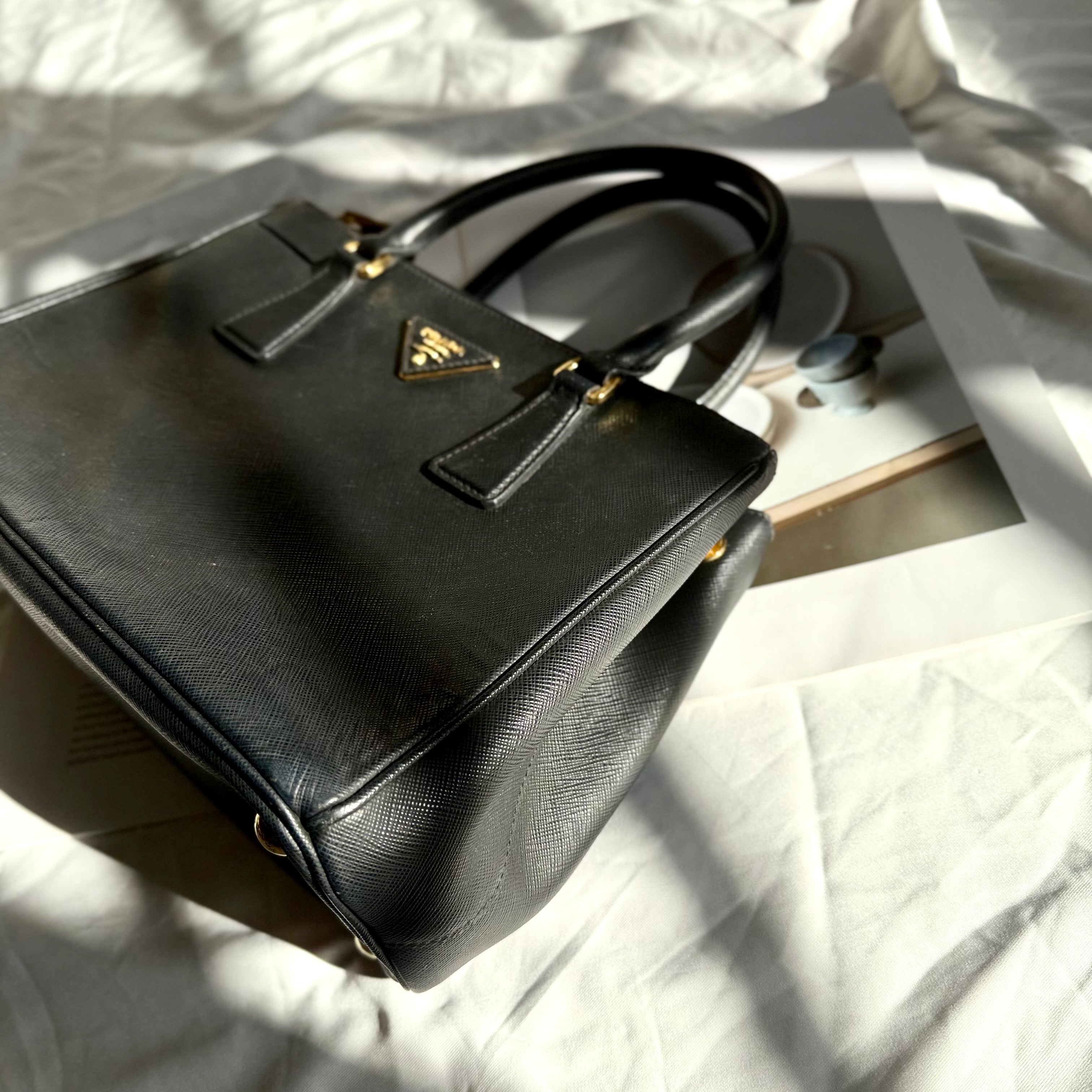 Prada Saffiano Lux Galleria Double Zip Tote