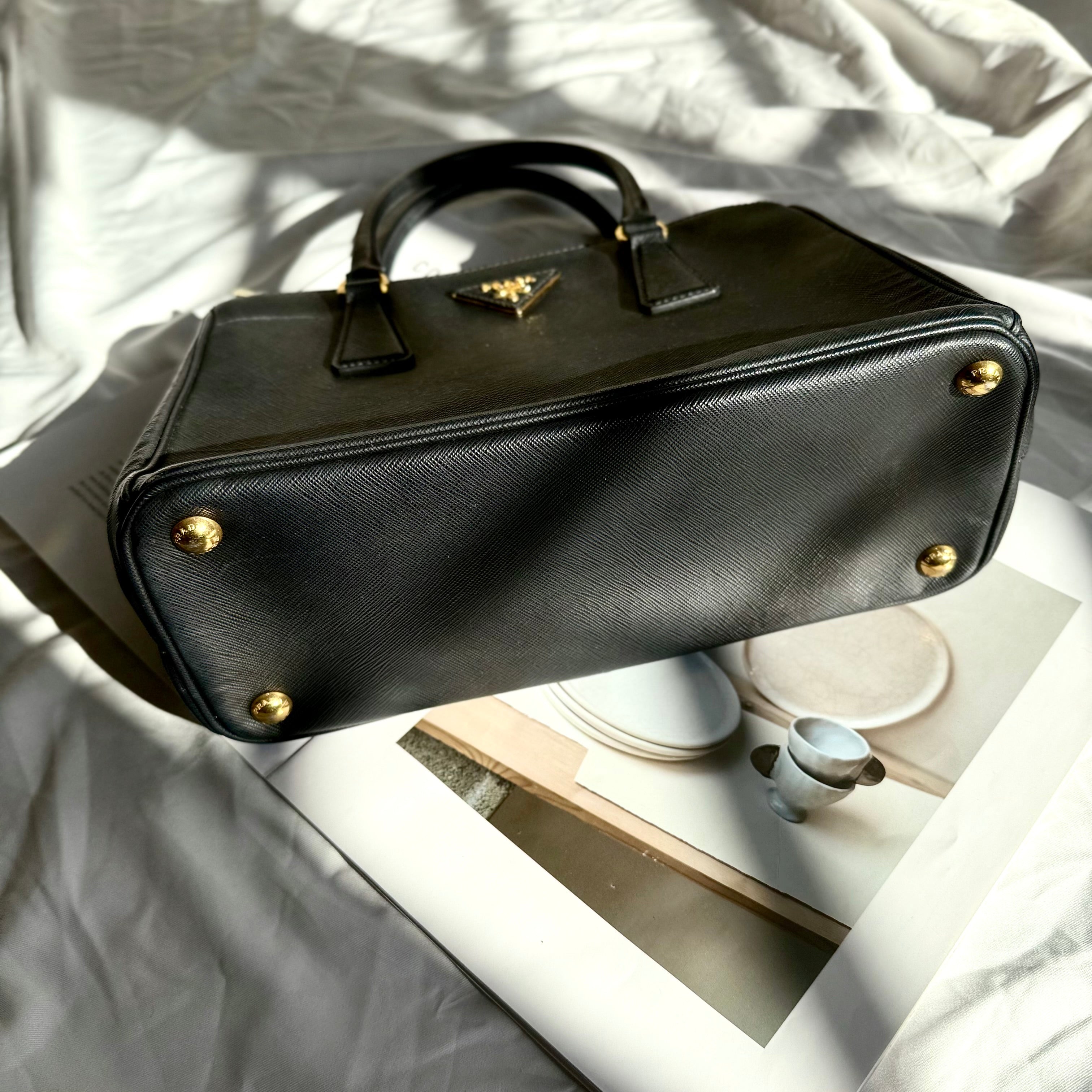 Prada Saffiano Lux Galleria Double Zip Tote