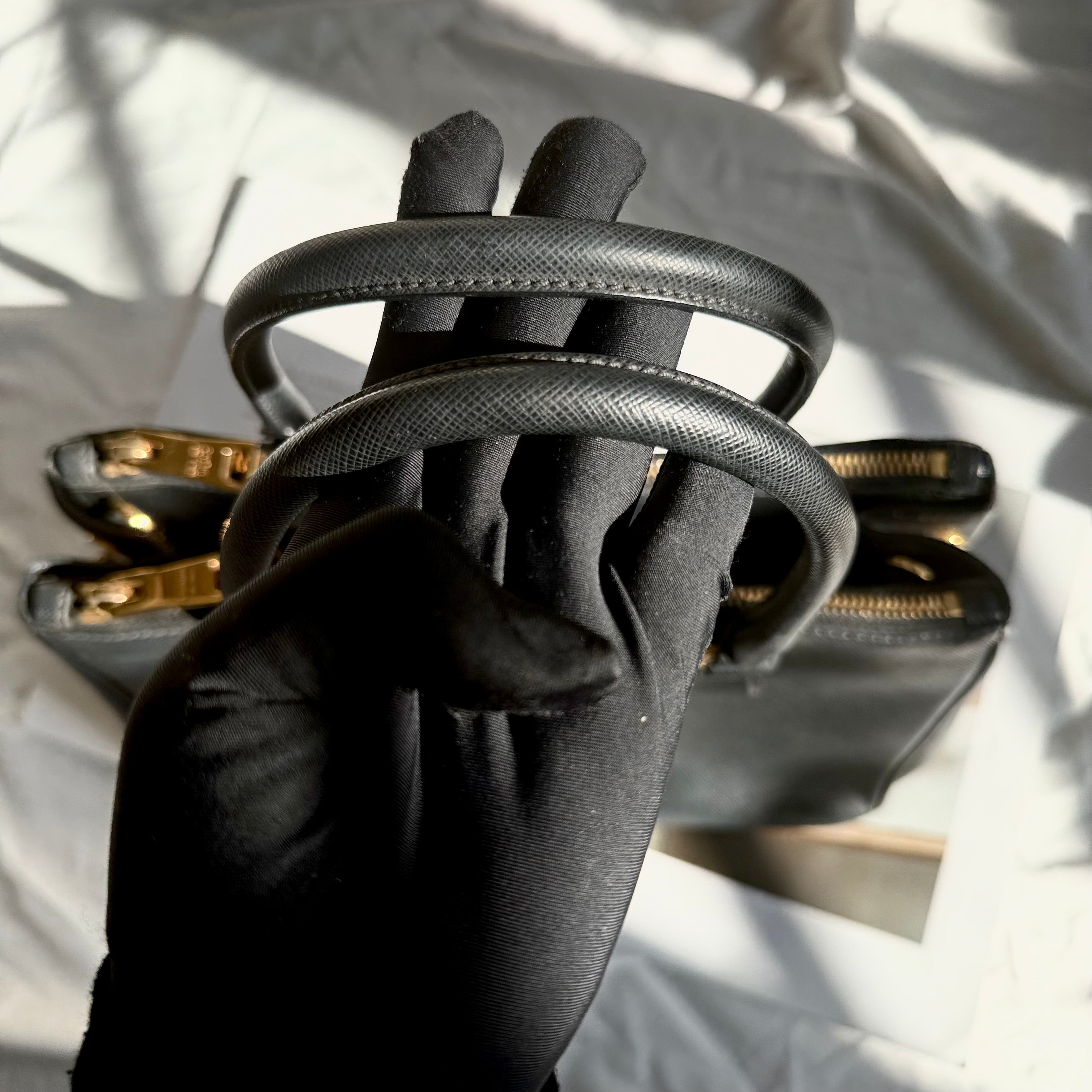 Prada Saffiano Lux Galleria Double Zip Tote