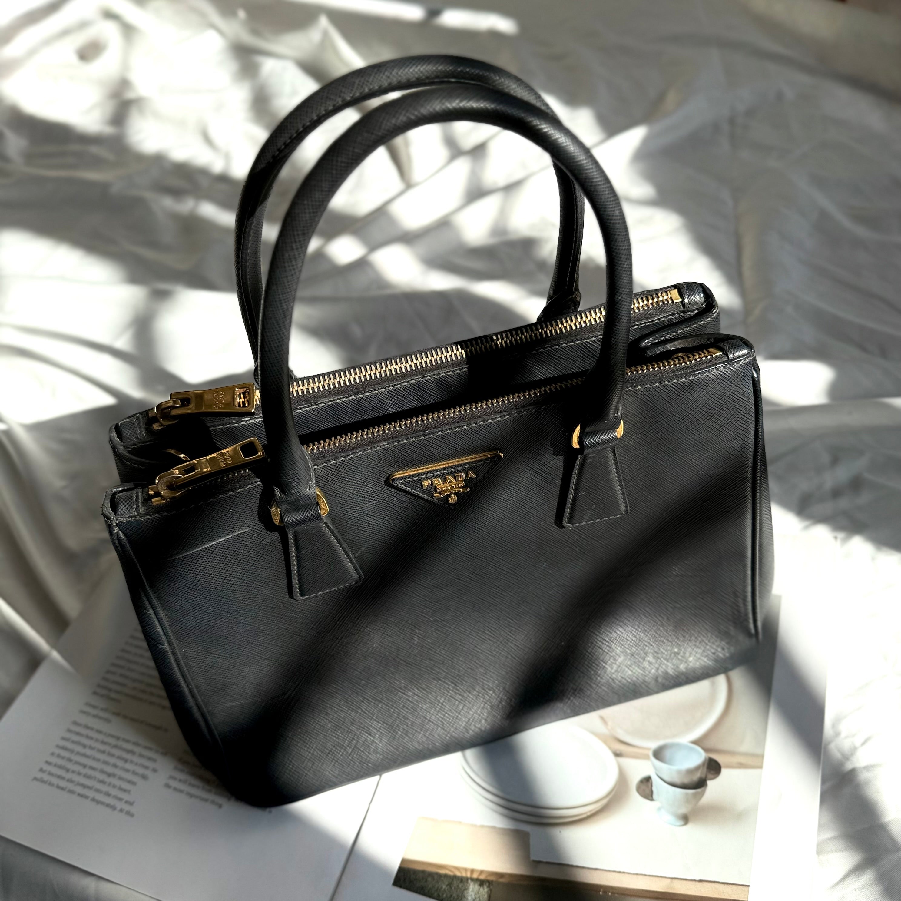Prada Saffiano Lux Galleria Double Zip Tote