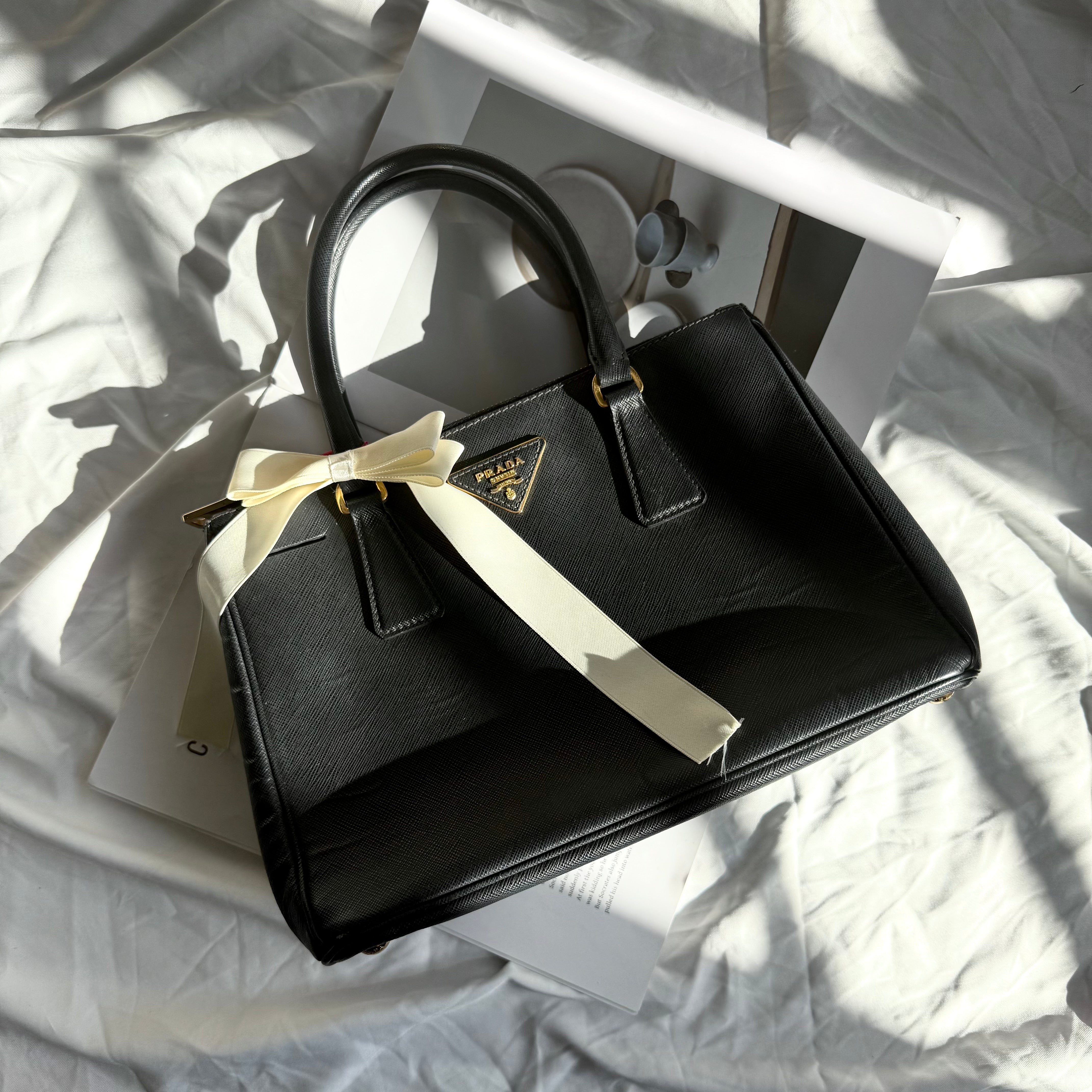 Prada Saffiano Lux Galleria Double Zip Tote