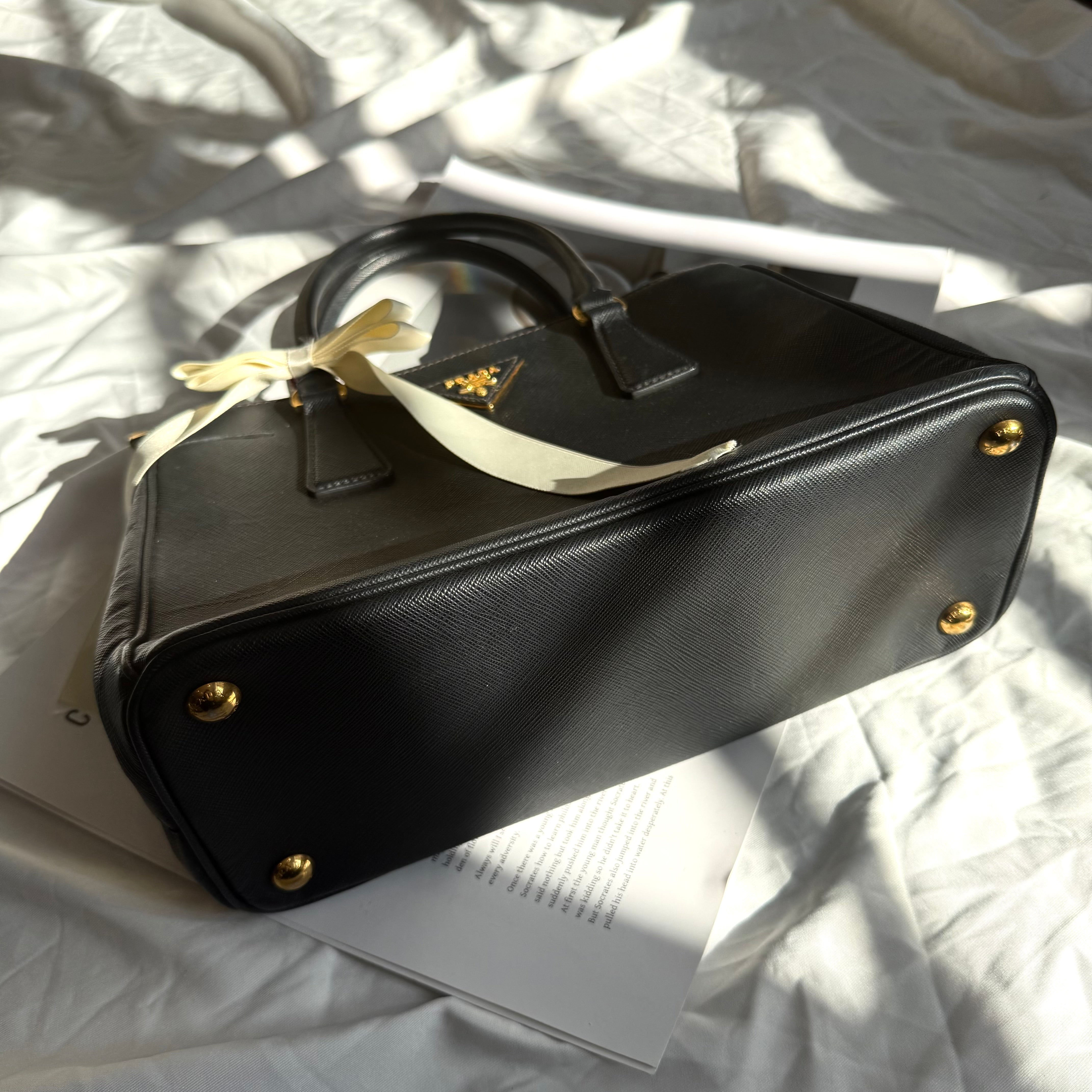 Prada Saffiano Lux Galleria Double Zip Tote