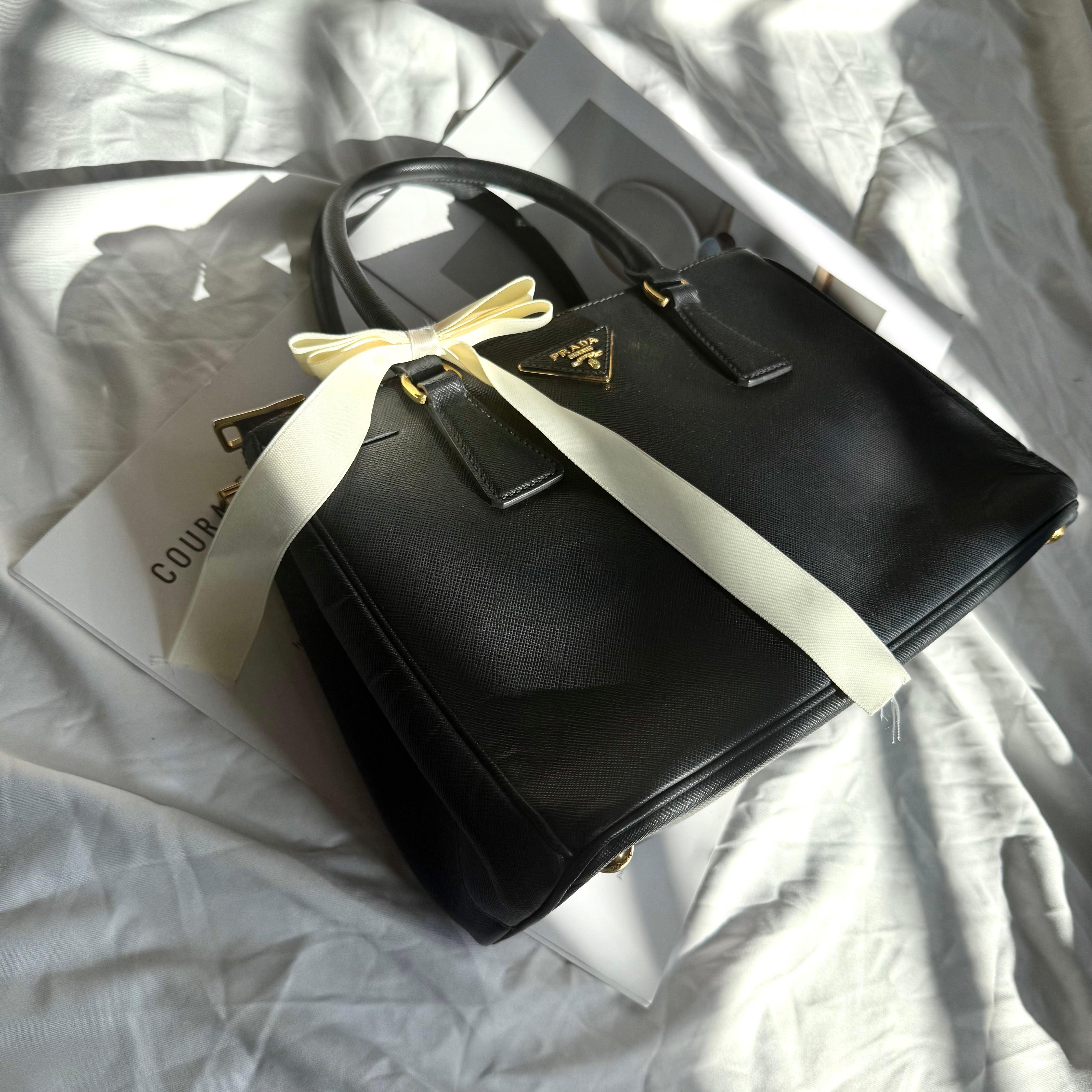 Prada Saffiano Lux Galleria Double Zip Tote
