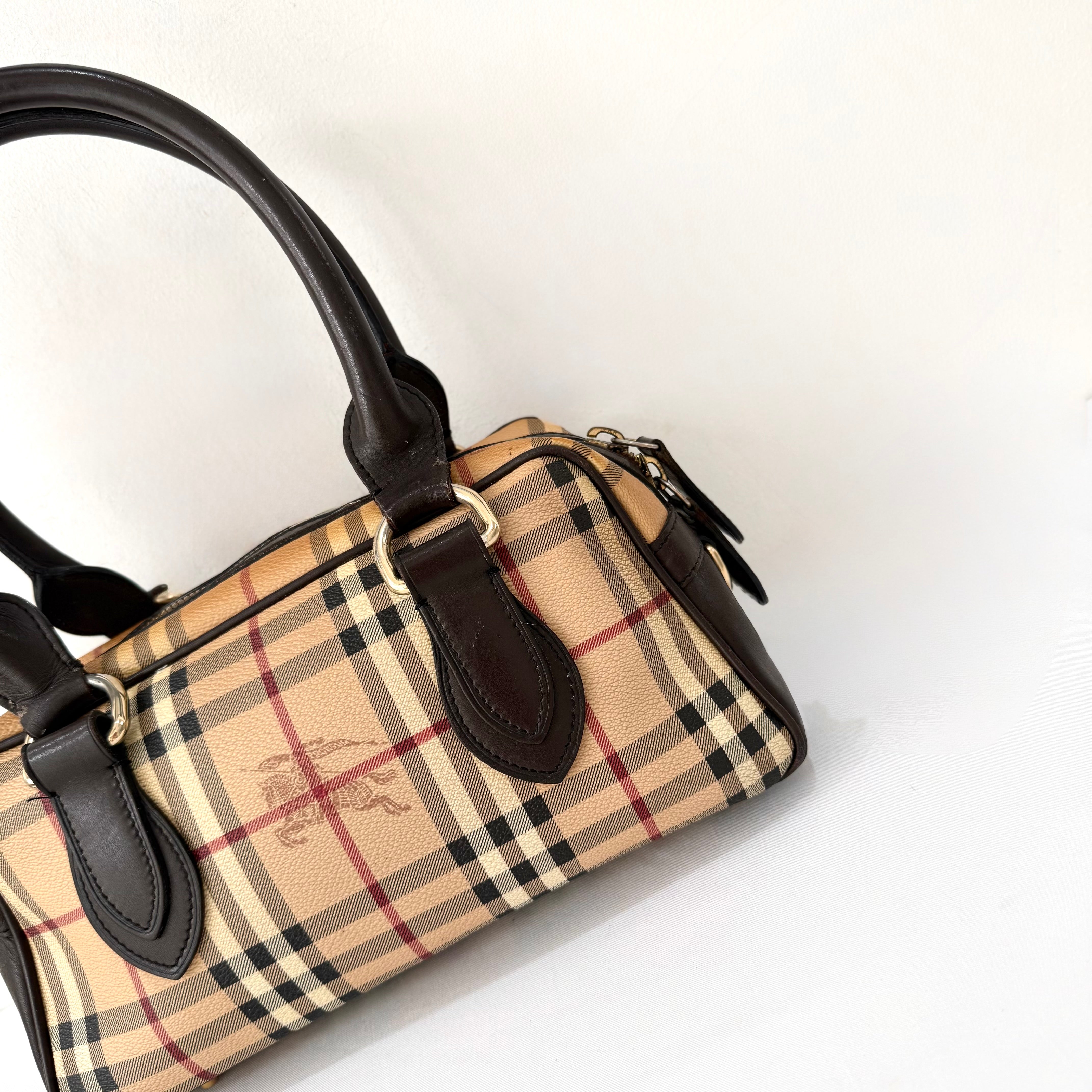 Burberry Haymarket Boston Bowling Bag