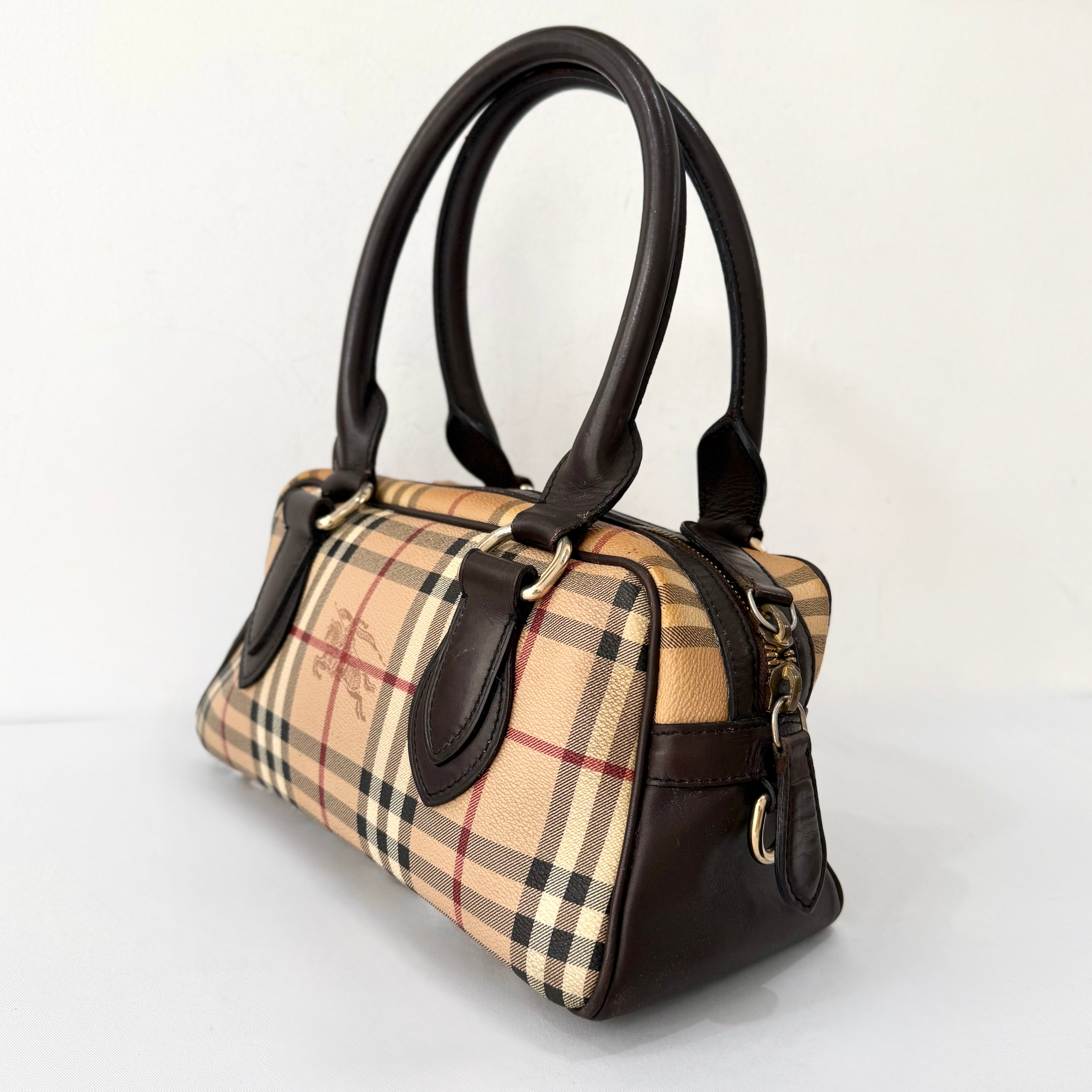 Burberry Haymarket Boston Bowling Bag