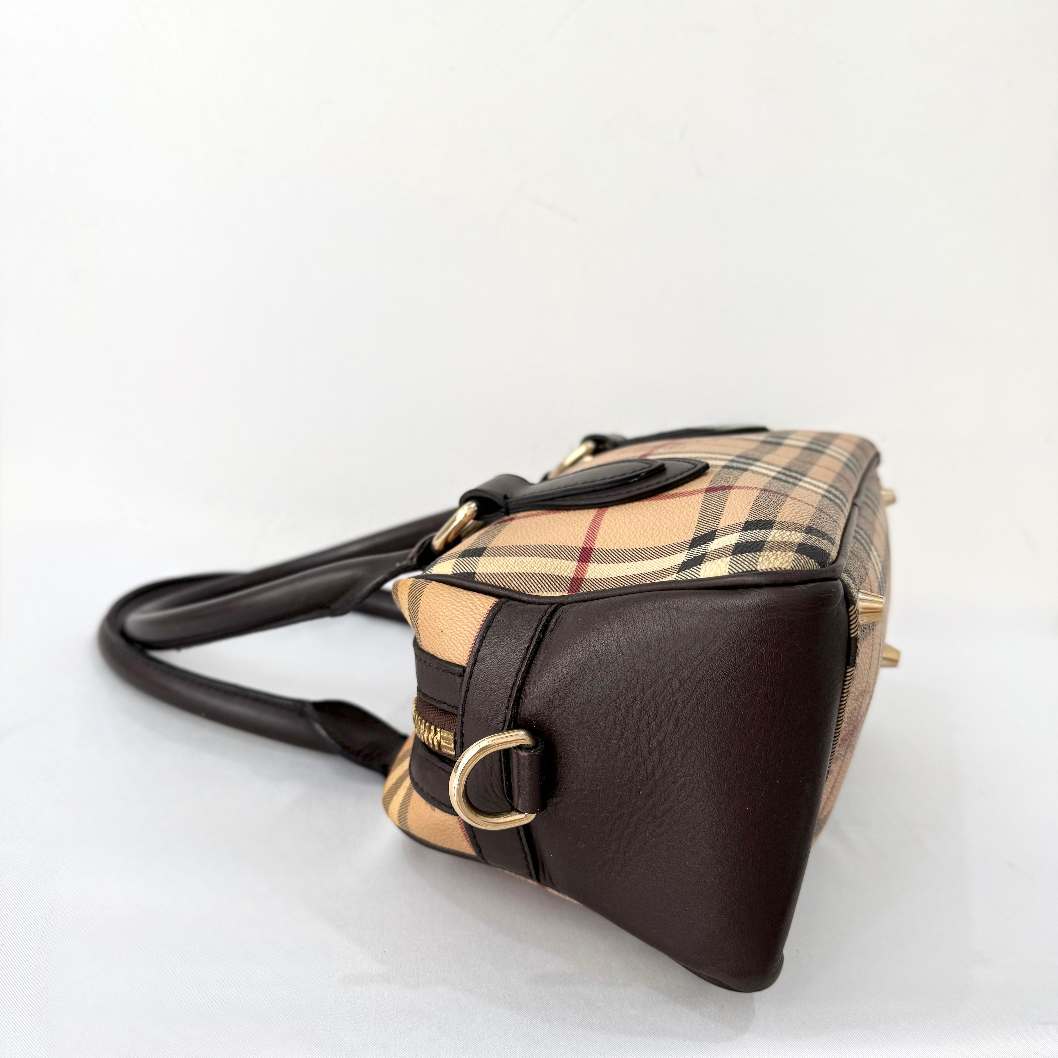 Burberry Haymarket Boston Bowling Bag