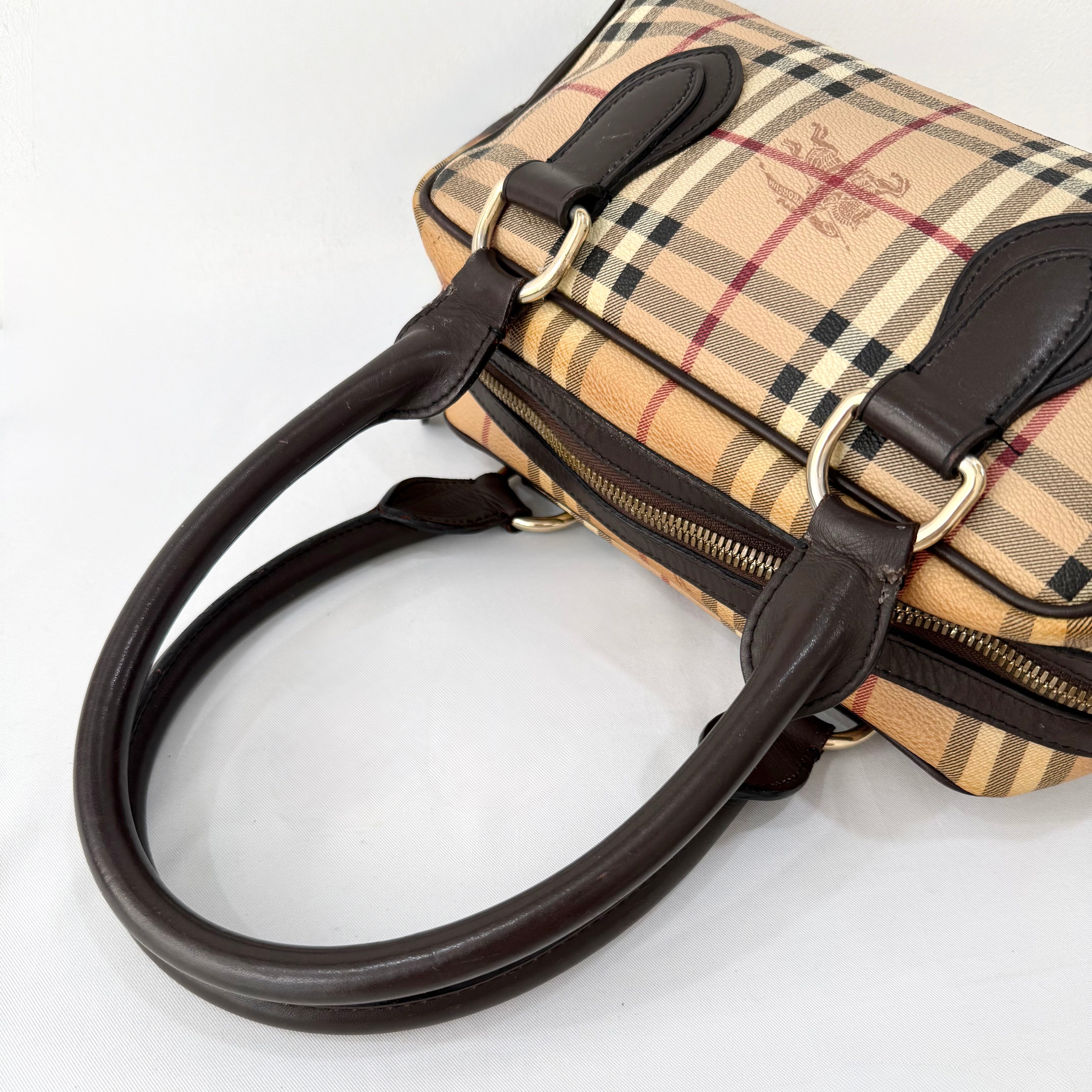 Burberry Haymarket Boston Bowling Bag