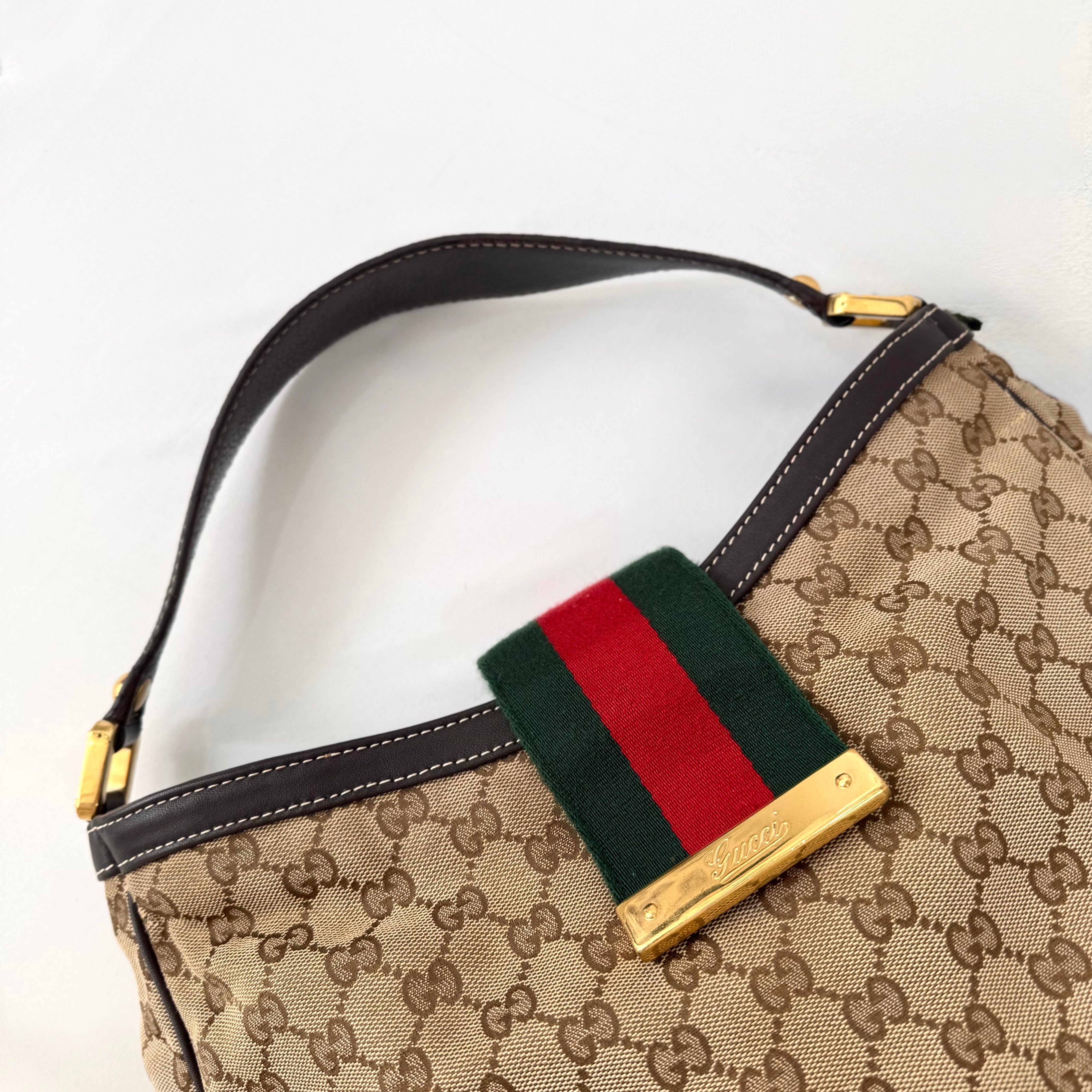 Gucci GG Canvas New Ladies Web Hobo