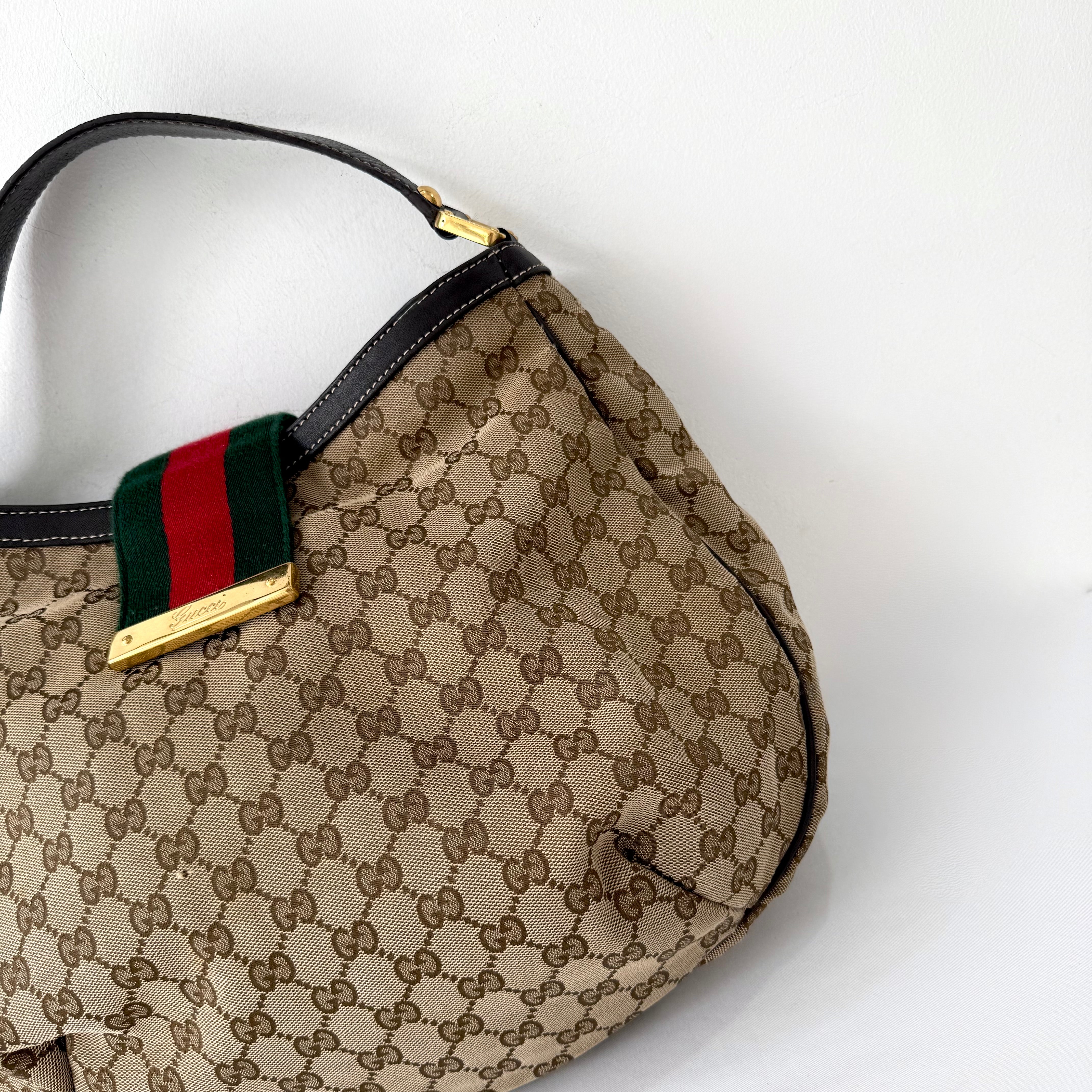 Gucci GG Canvas New Ladies Web Hobo