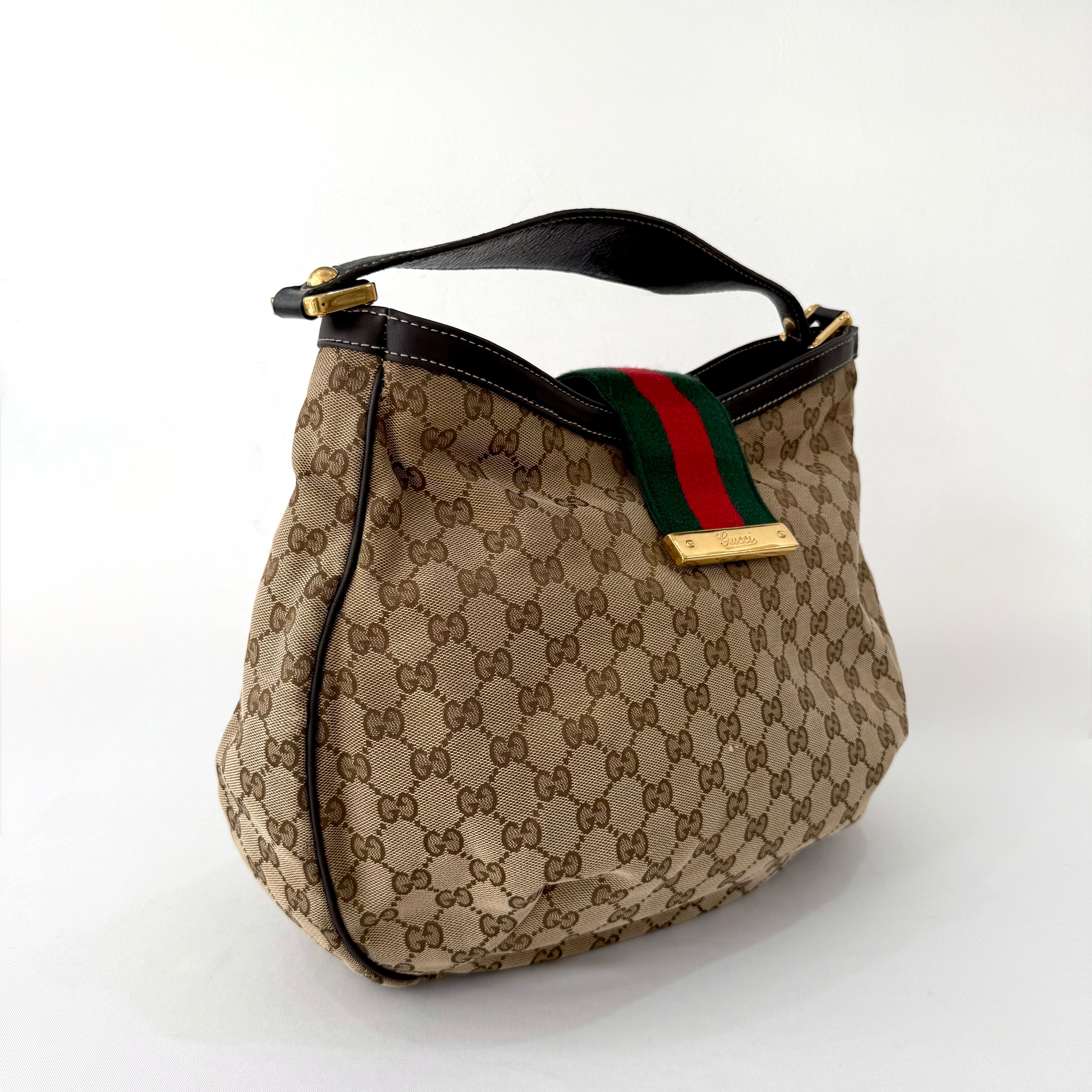 Gucci GG Canvas New Ladies Web Hobo