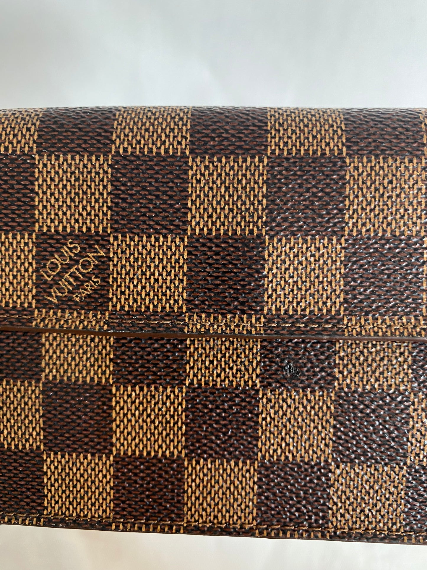 Louis Vuitton Portefeuille Accordion Long Chain Wallet Damier Ebene
