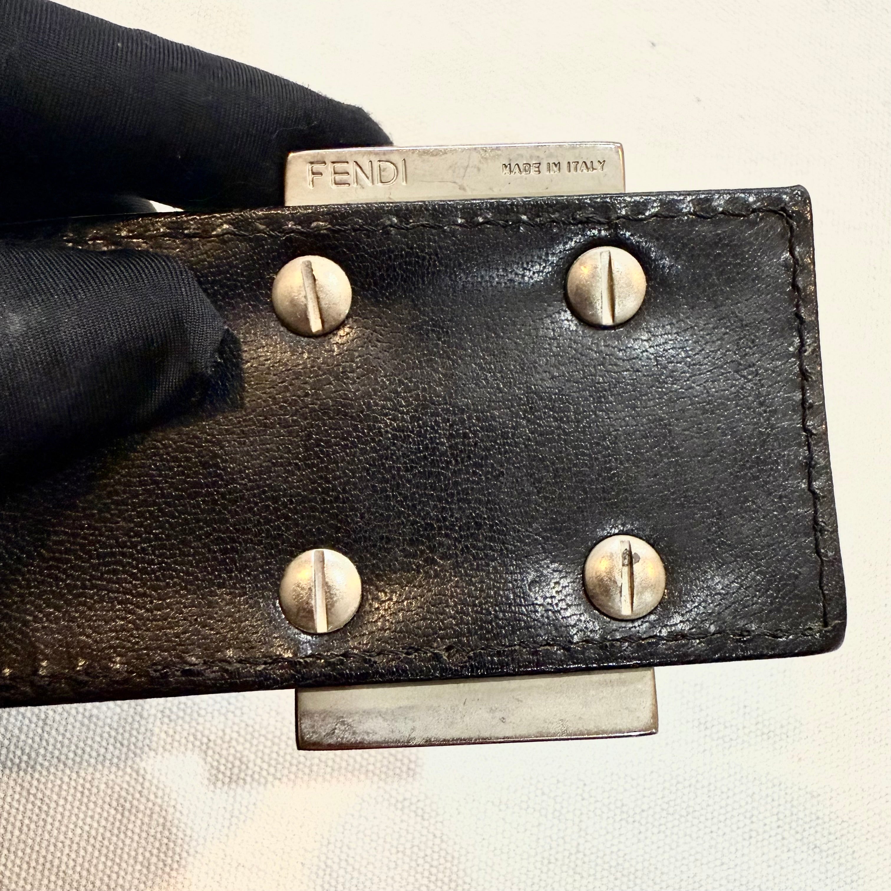 Fendi Mamma Baguette Bag Black Nylon
