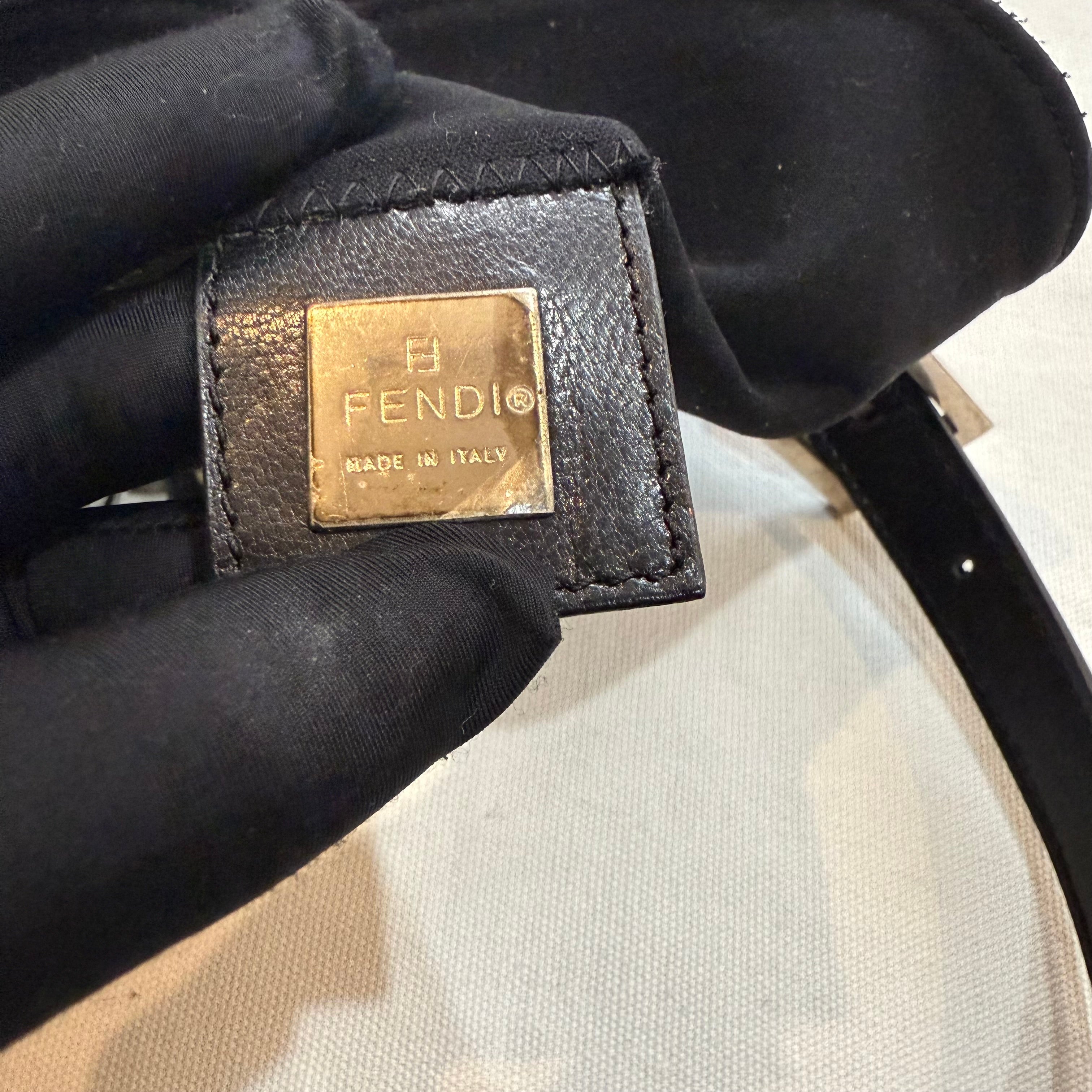 Fendi Mamma Baguette Bag Black Nylon