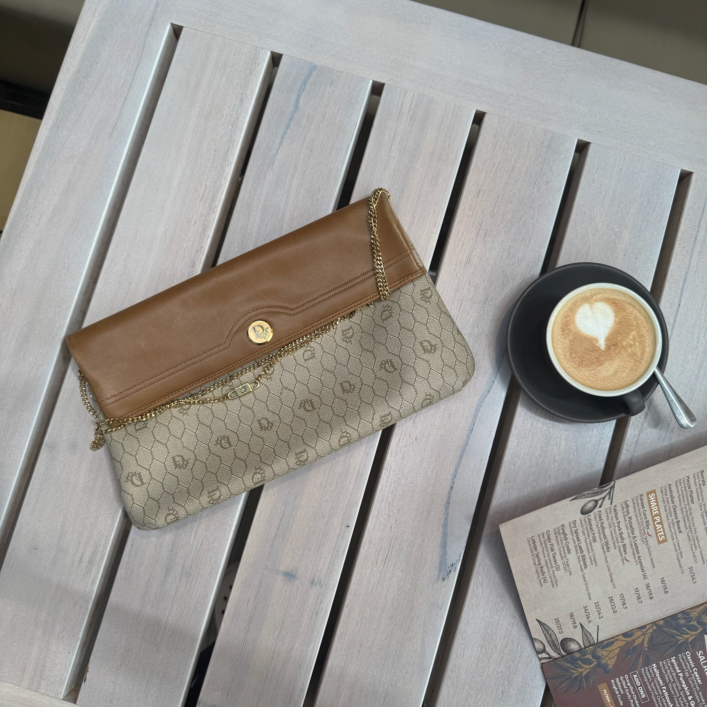 Christian Dior Honeycomb Canvas Shoulder Bag