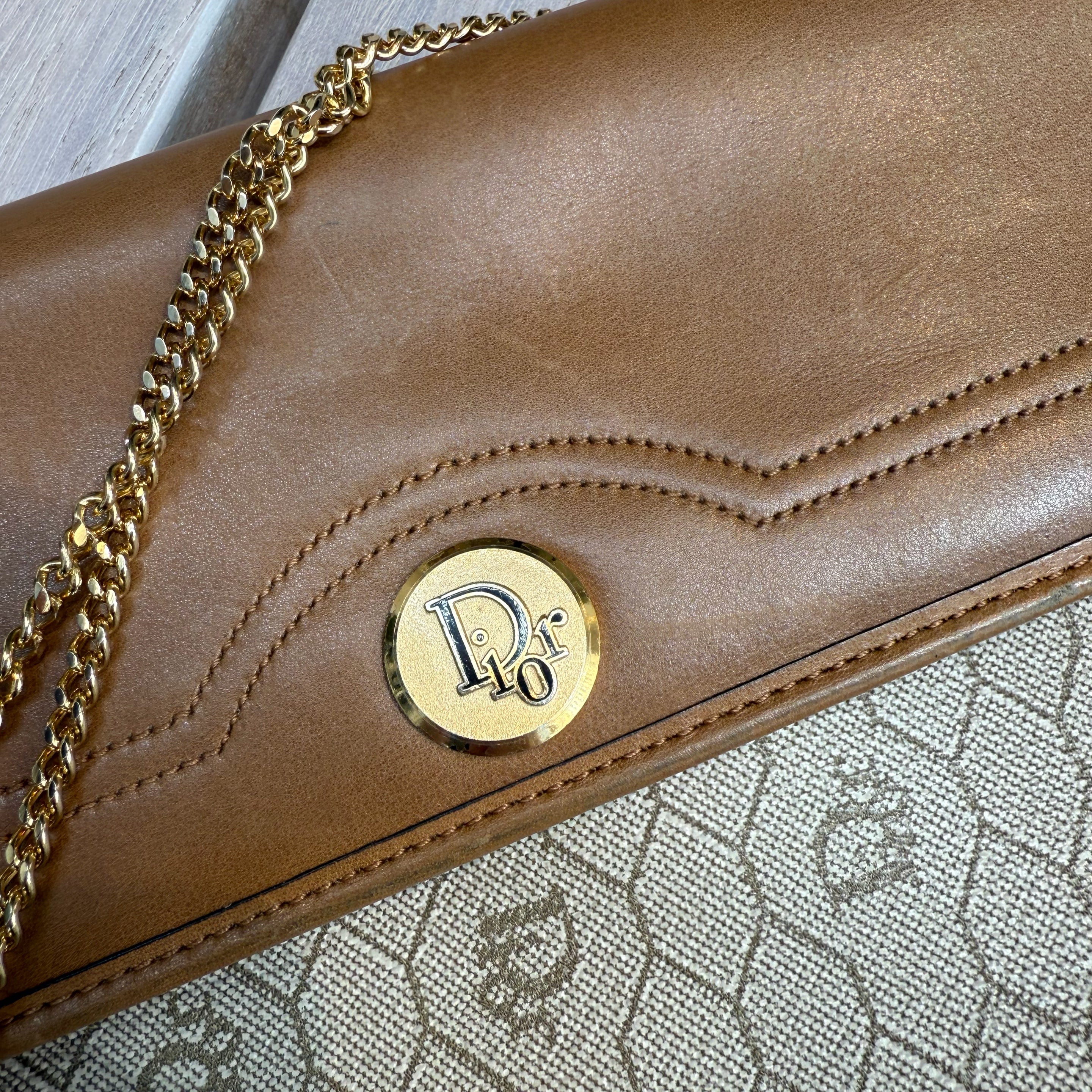 Christian Dior Honeycomb Canvas Shoulder Bag