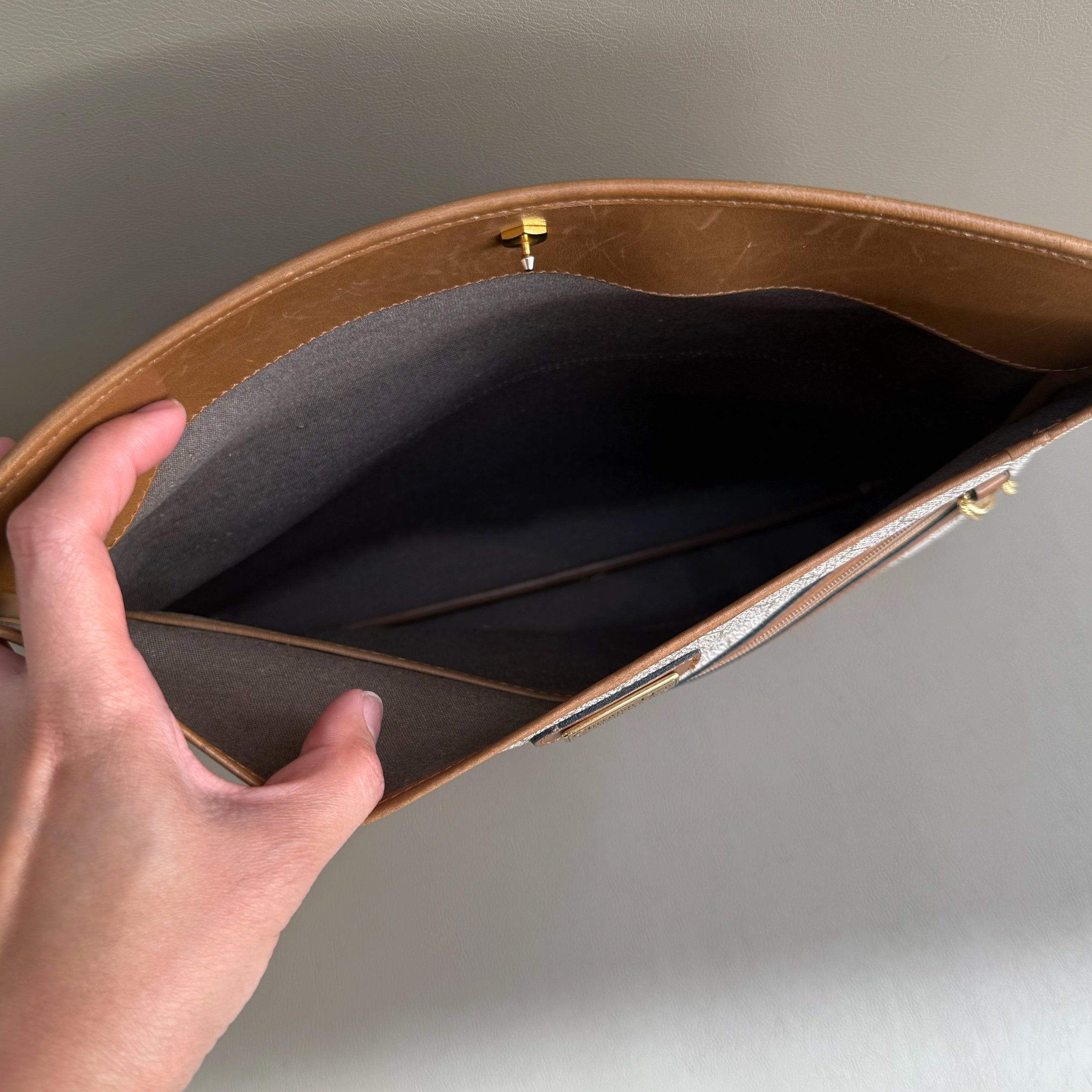 Christian Dior Honeycomb Canvas Shoulder Bag