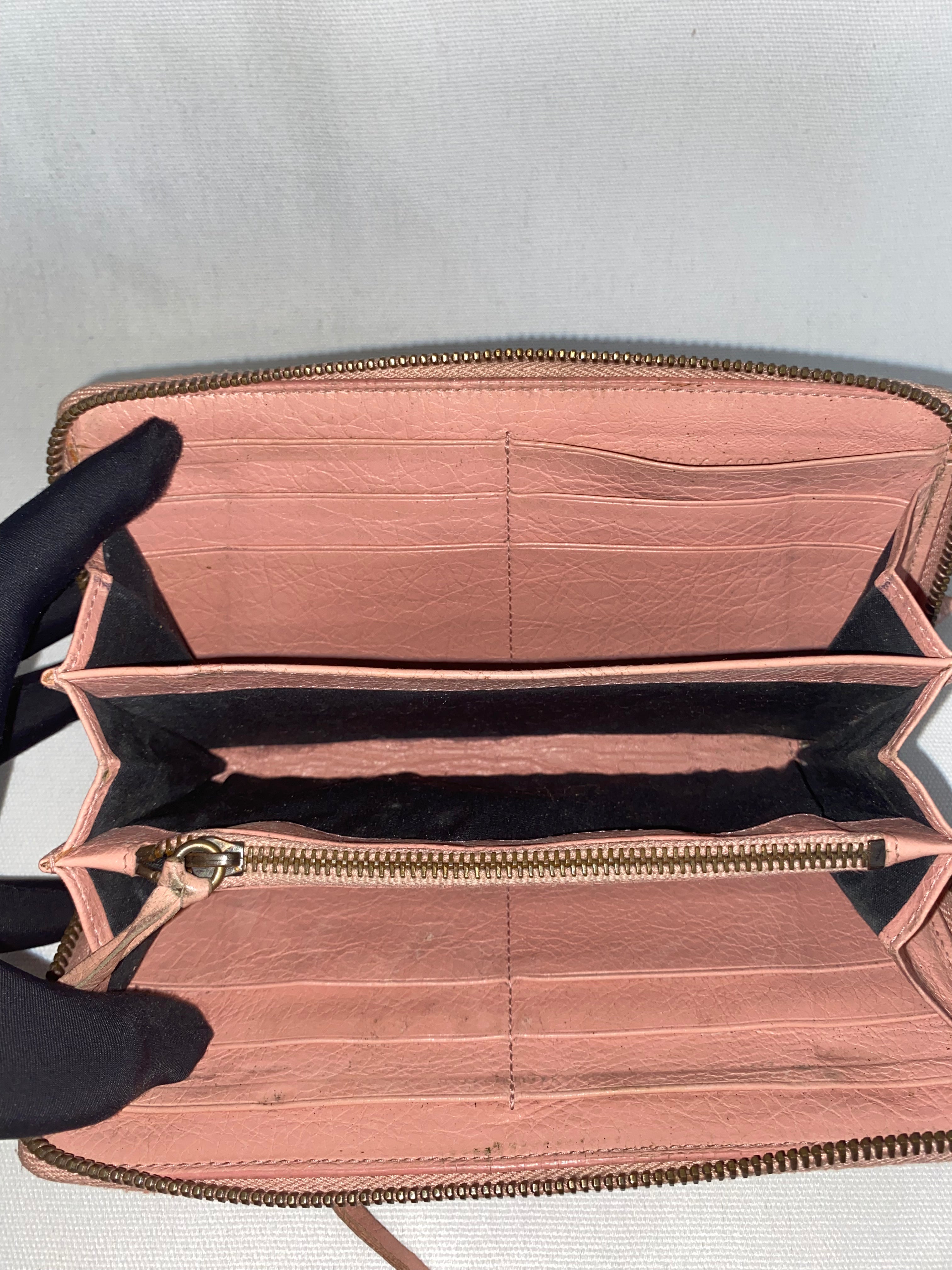 Balenciaga Le City Pink Medium Long Wallet