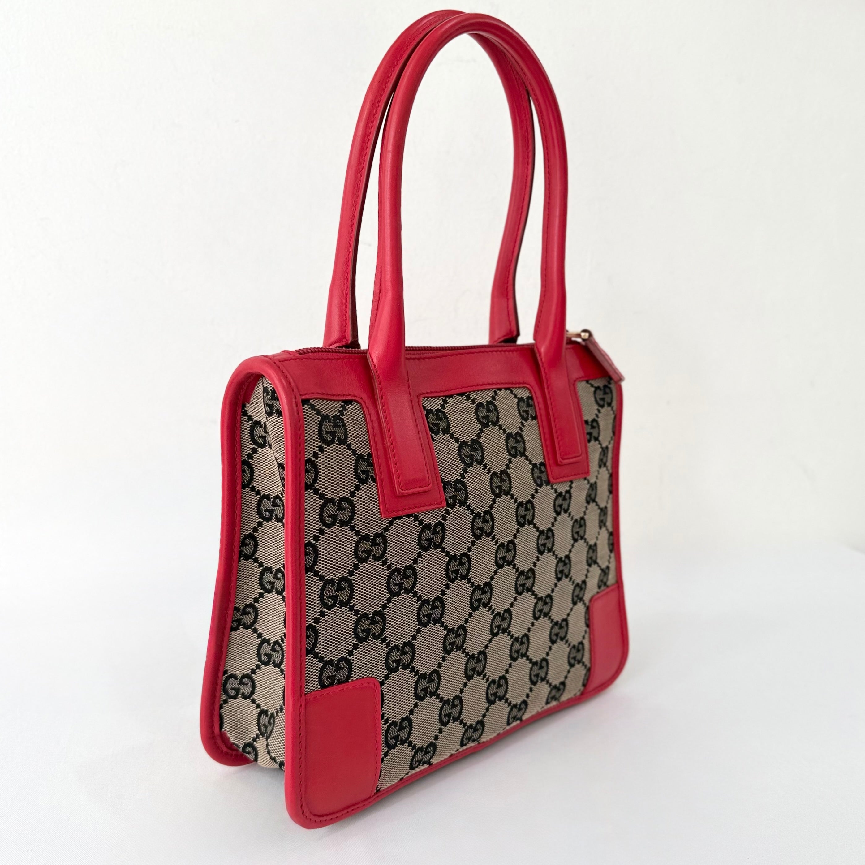 Gucci Red GG Canvas handbag
