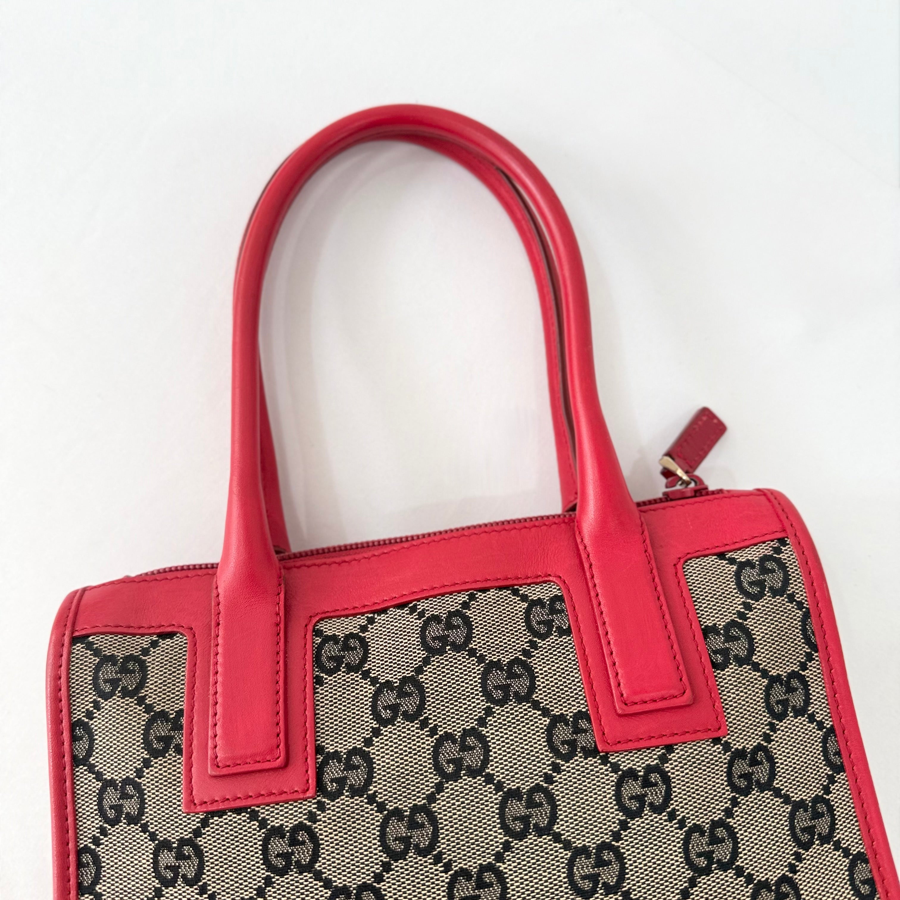 Gucci Red GG Canvas handbag