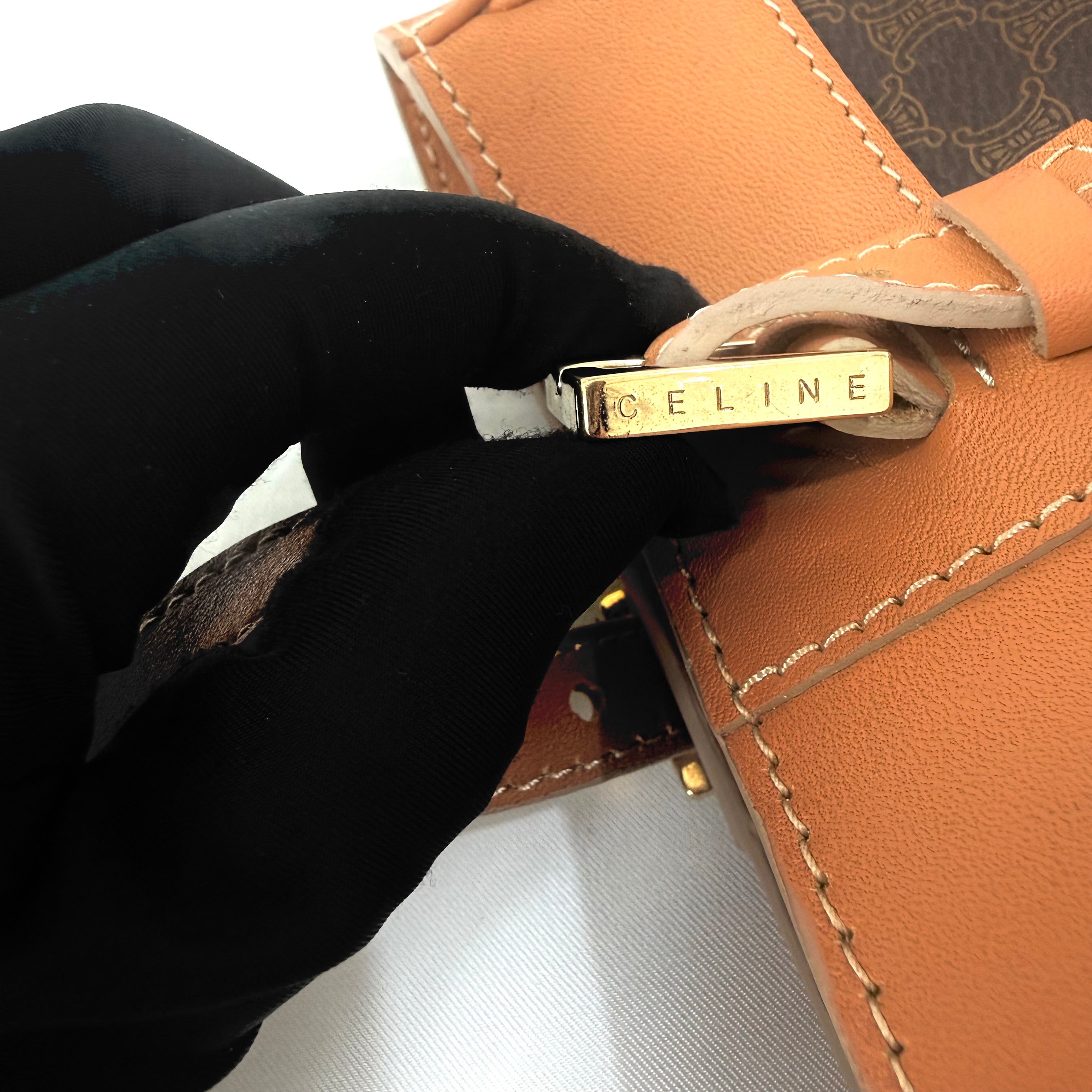 (RESERVED) Celine Brown Macadam Triomphe Tote bag
