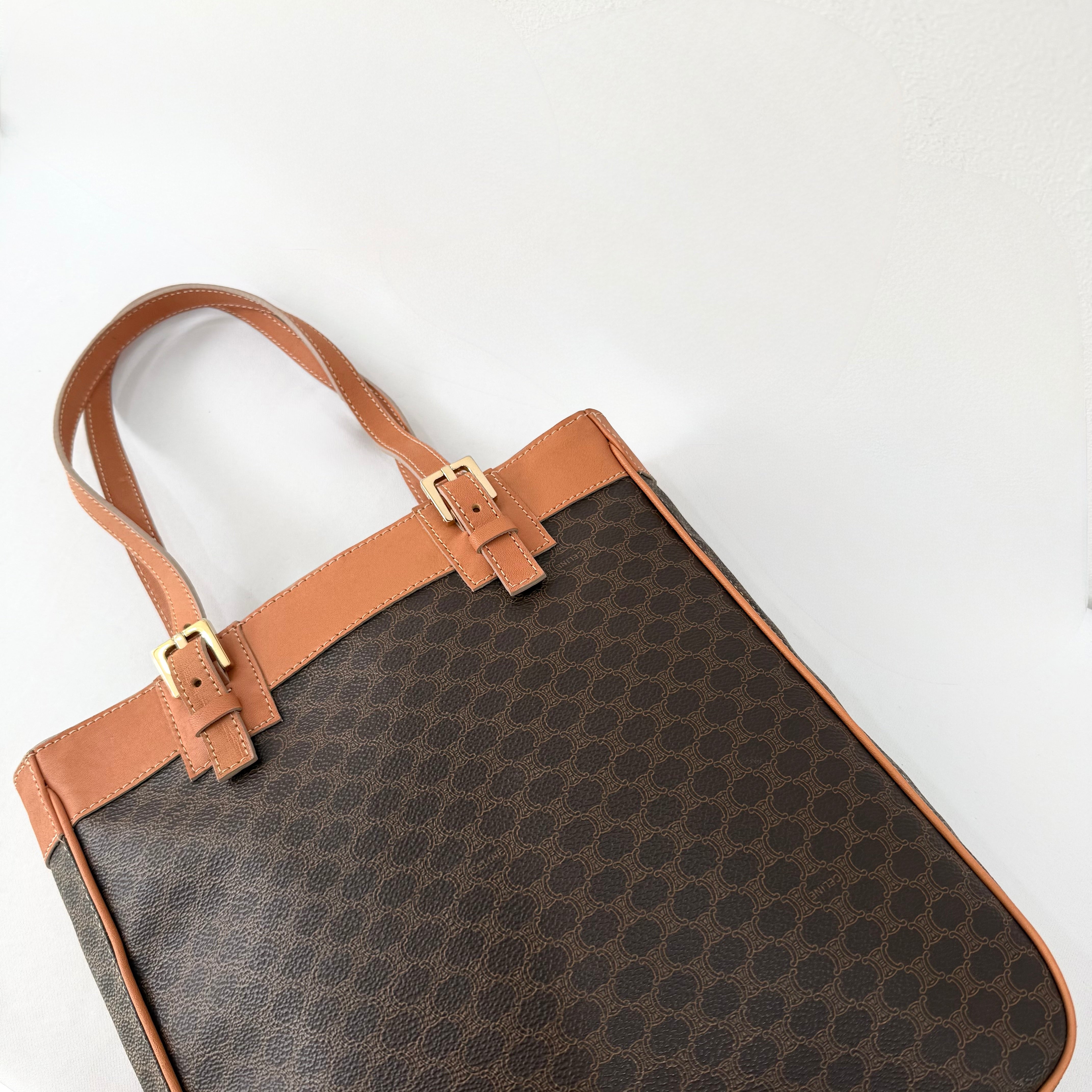 (RESERVED) Celine Brown Macadam Triomphe Tote bag