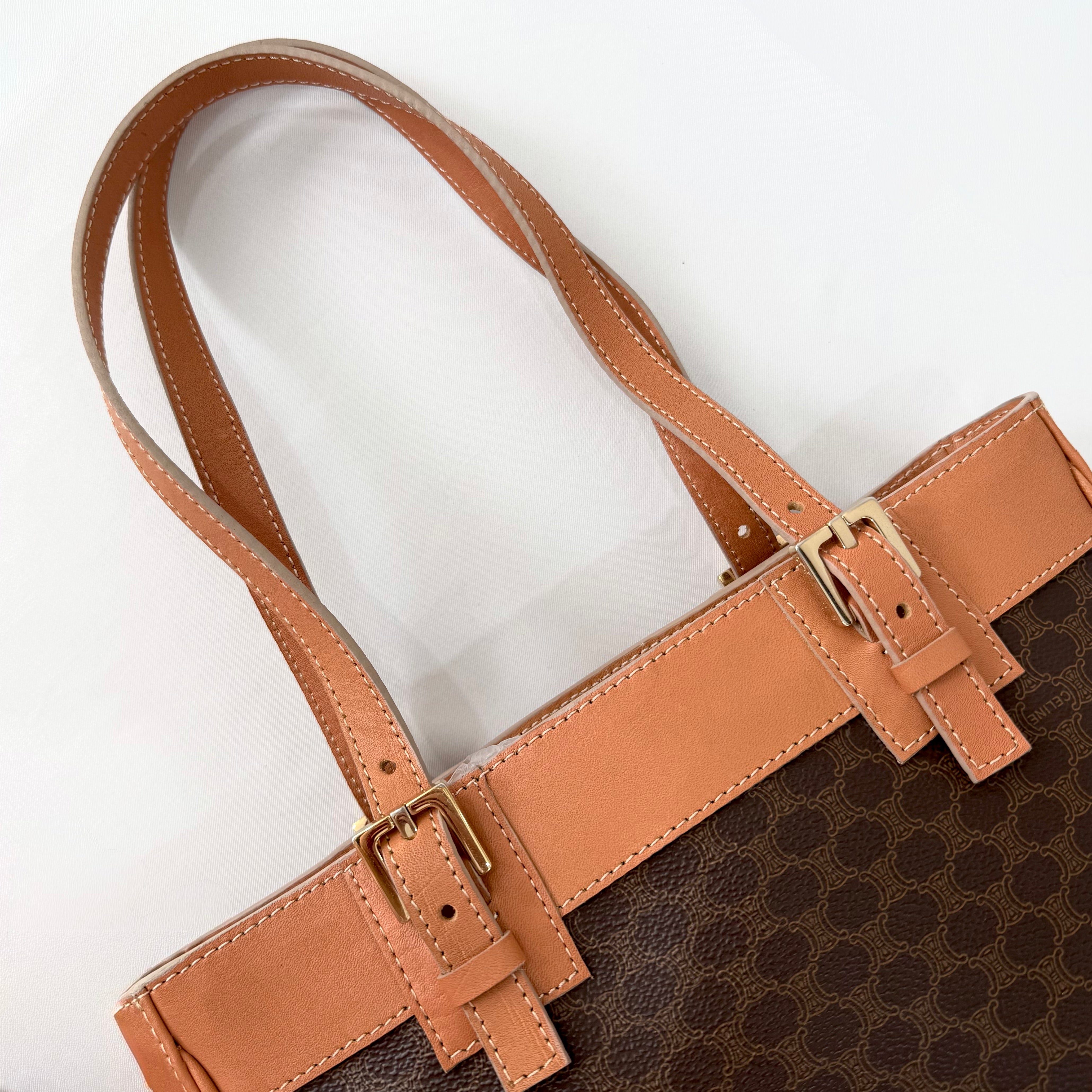 (RESERVED) Celine Brown Macadam Triomphe Tote bag