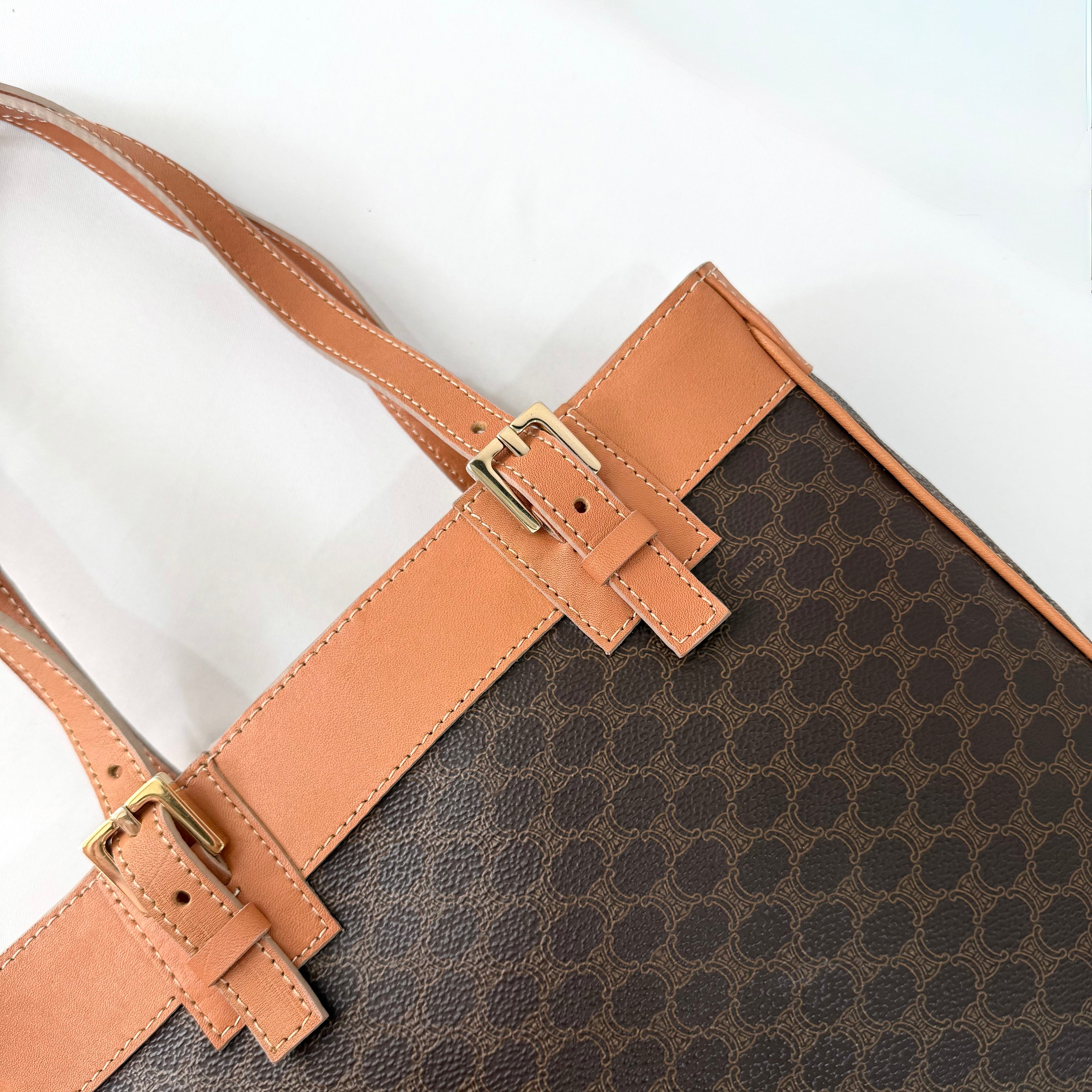 (RESERVED) Celine Brown Macadam Triomphe Tote bag