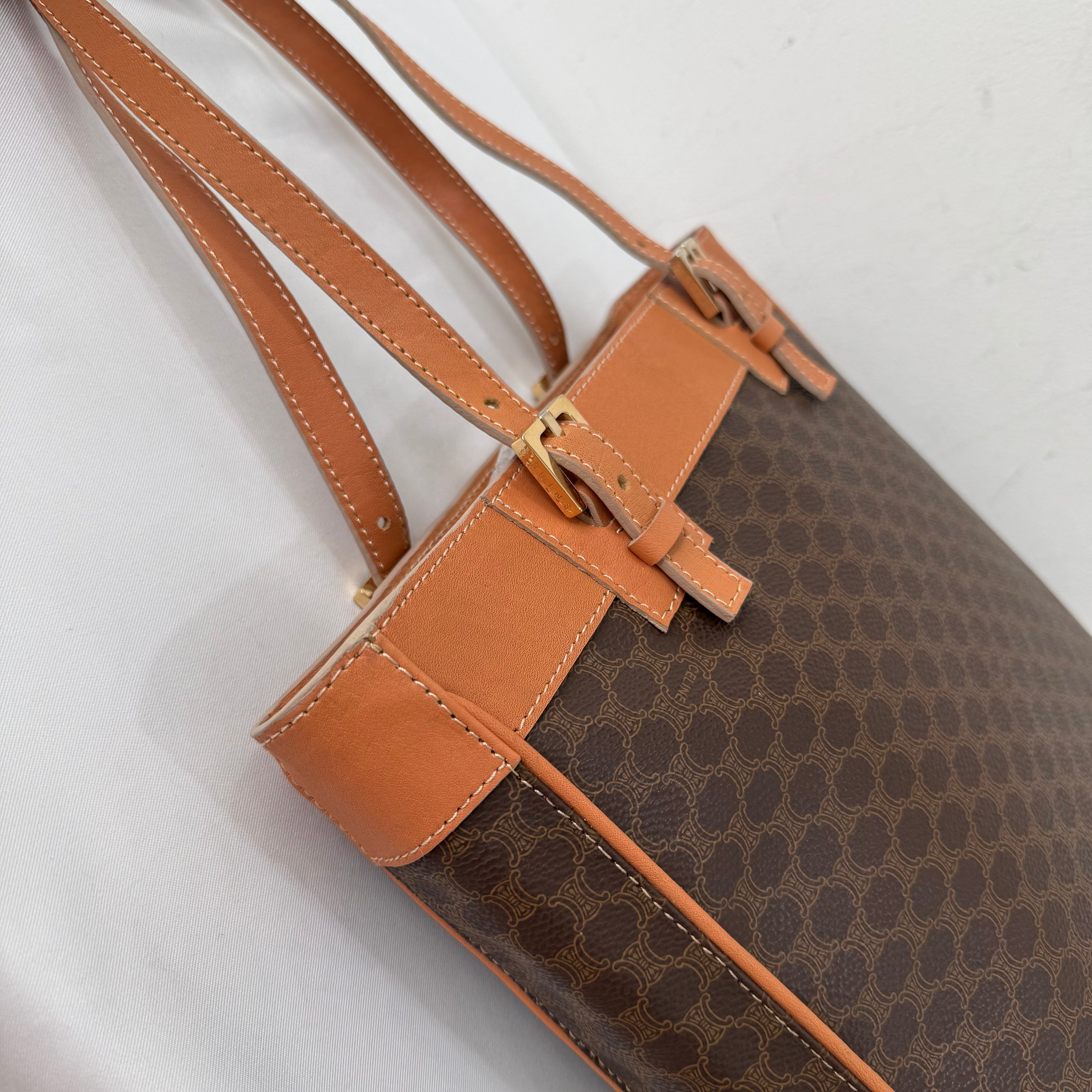 (RESERVED) Celine Brown Macadam Triomphe Tote bag