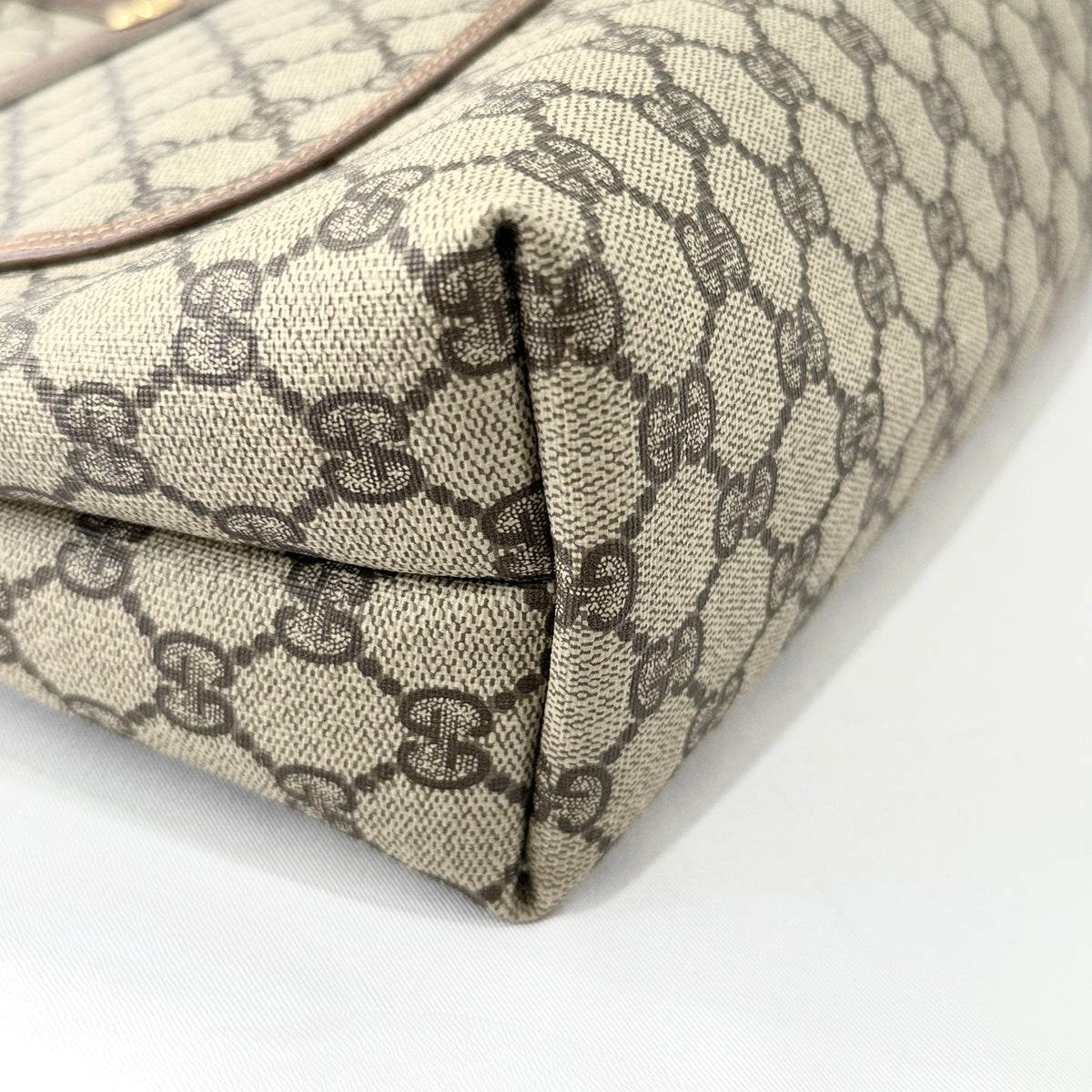 GUCCI GG Coated Canvas Web Sherry Line Tote Bag