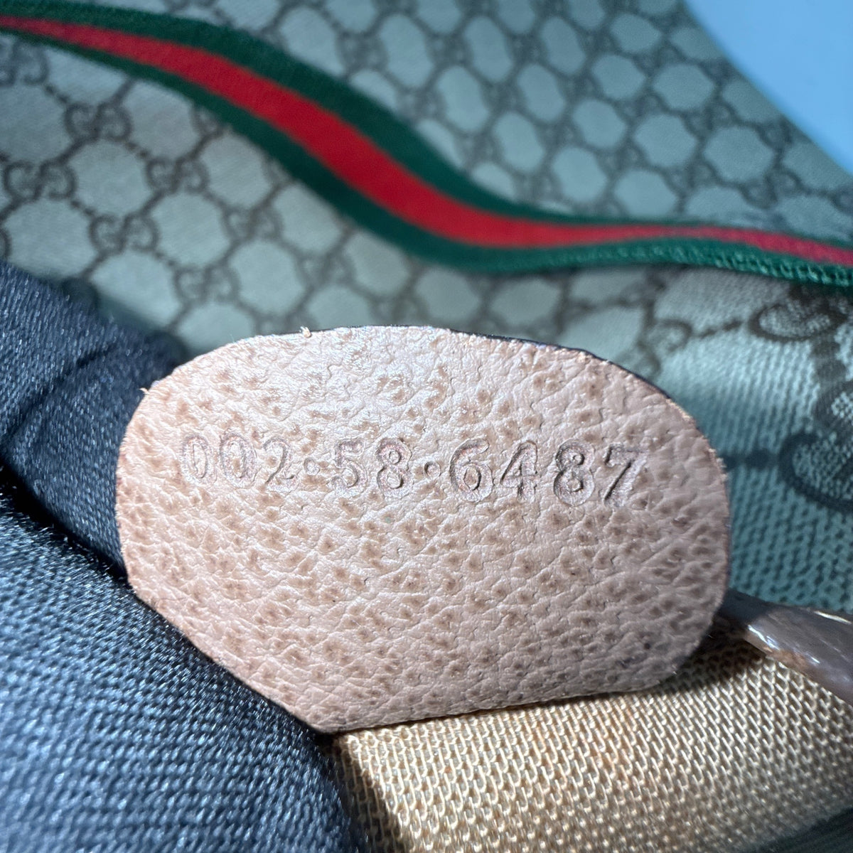 GUCCI GG Coated Canvas Web Sherry Line Tote Bag