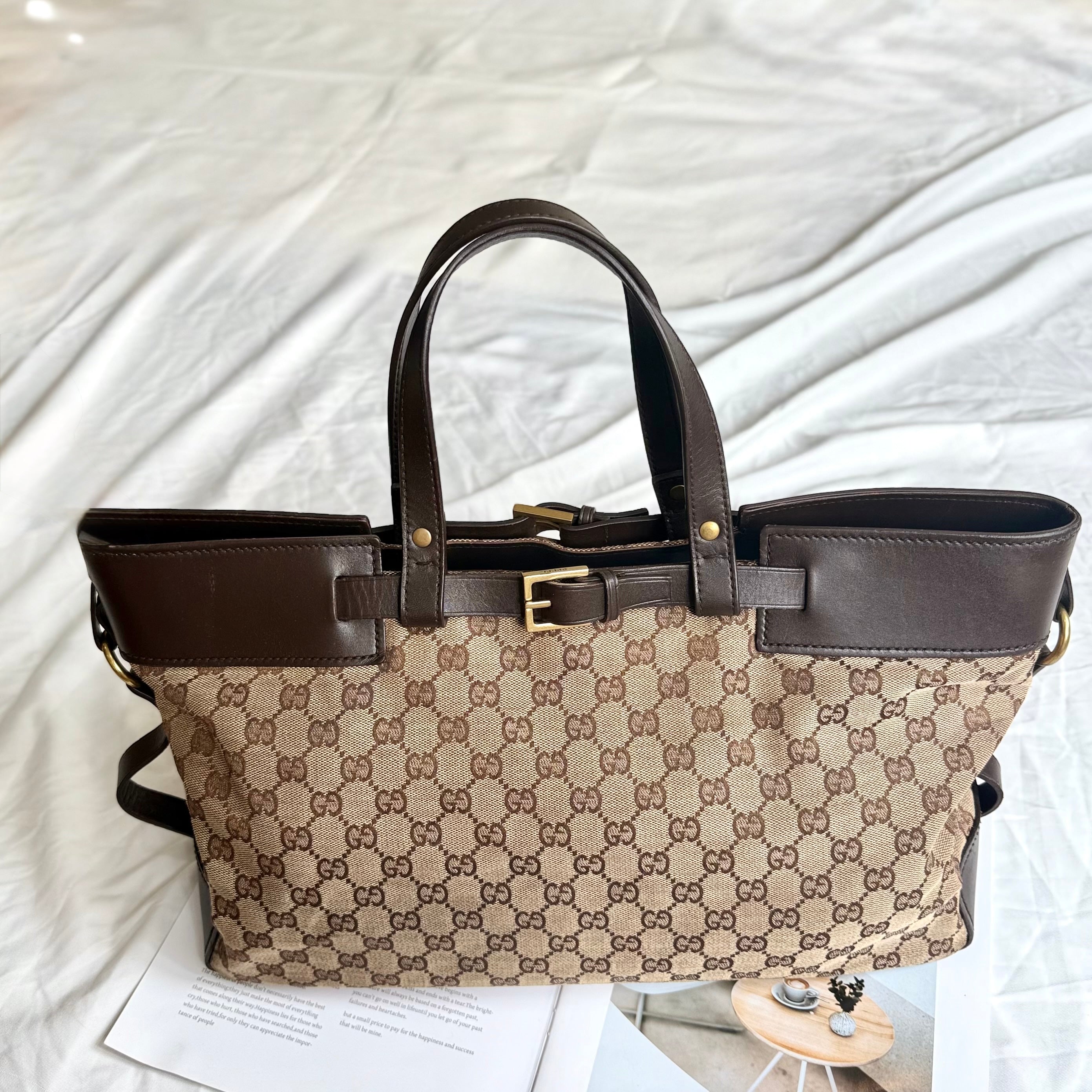 Gucci GG Canvas Leather Trim
