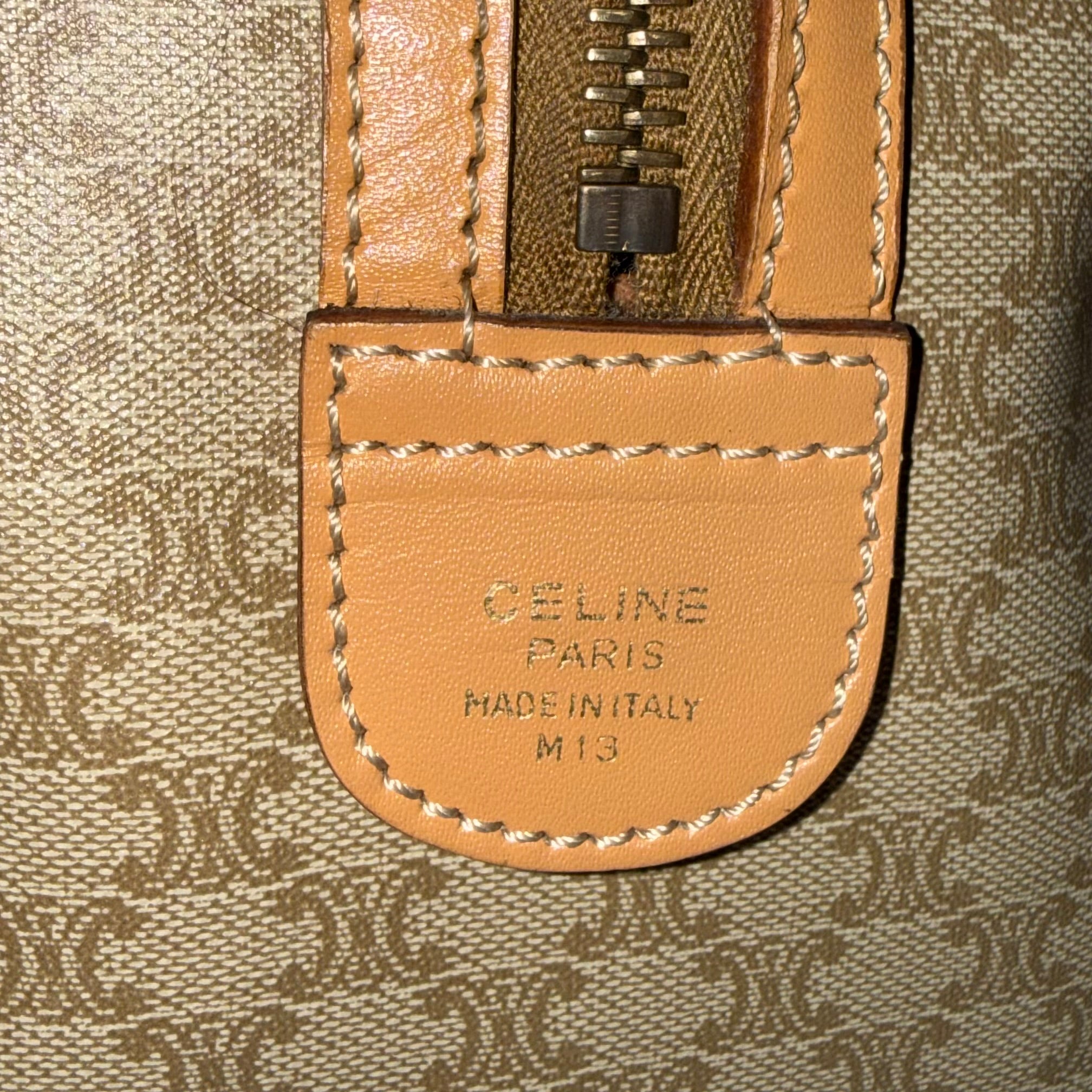 Celine Brown Macadam Boston Bag