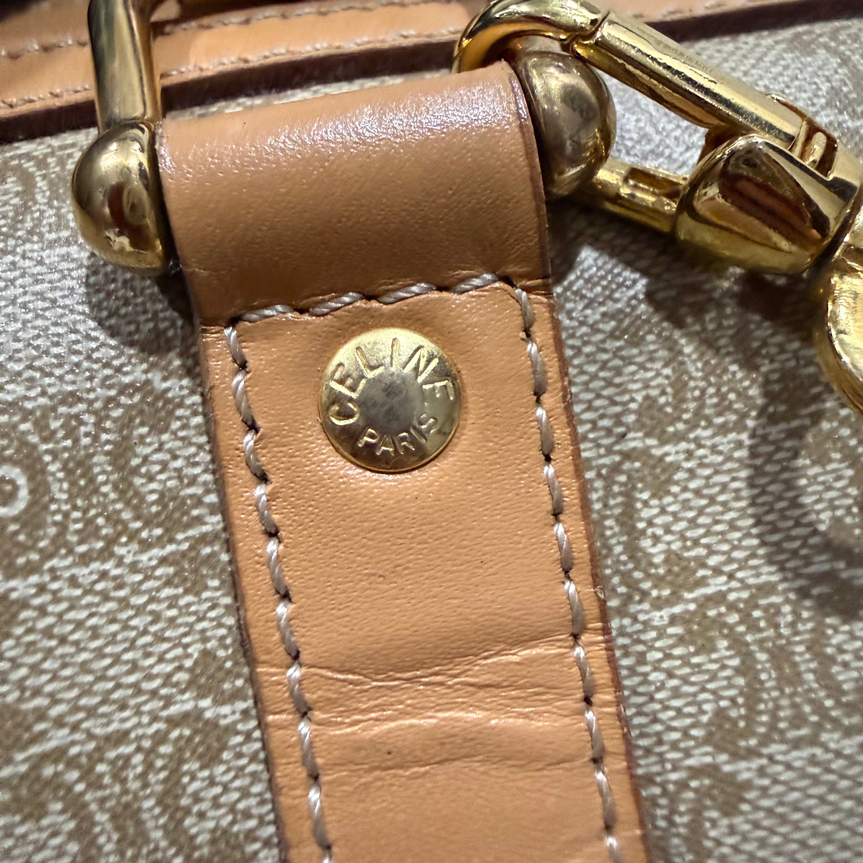 Celine Brown Macadam Boston Bag