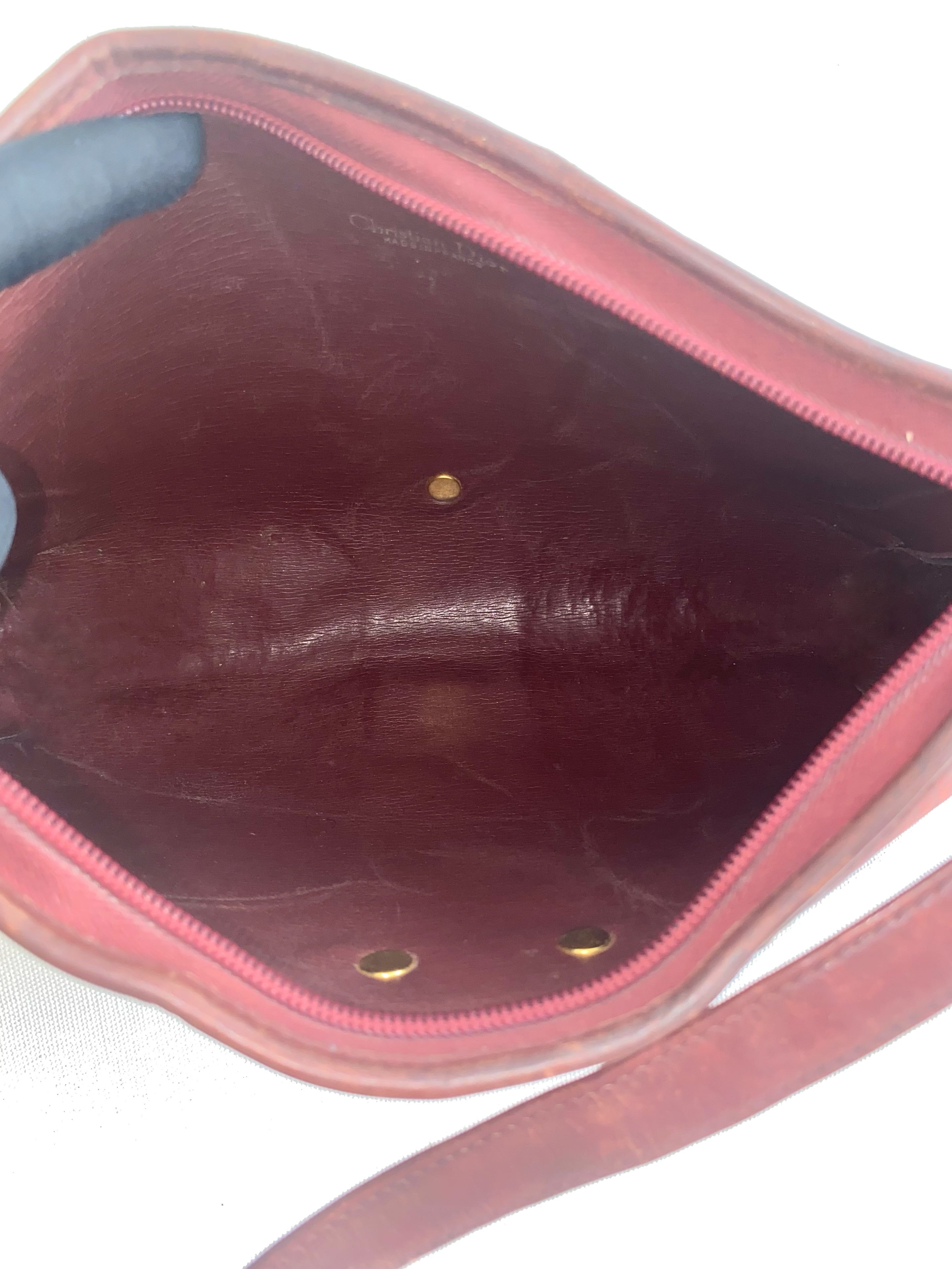 Dior Burgundy Shoulder Bag