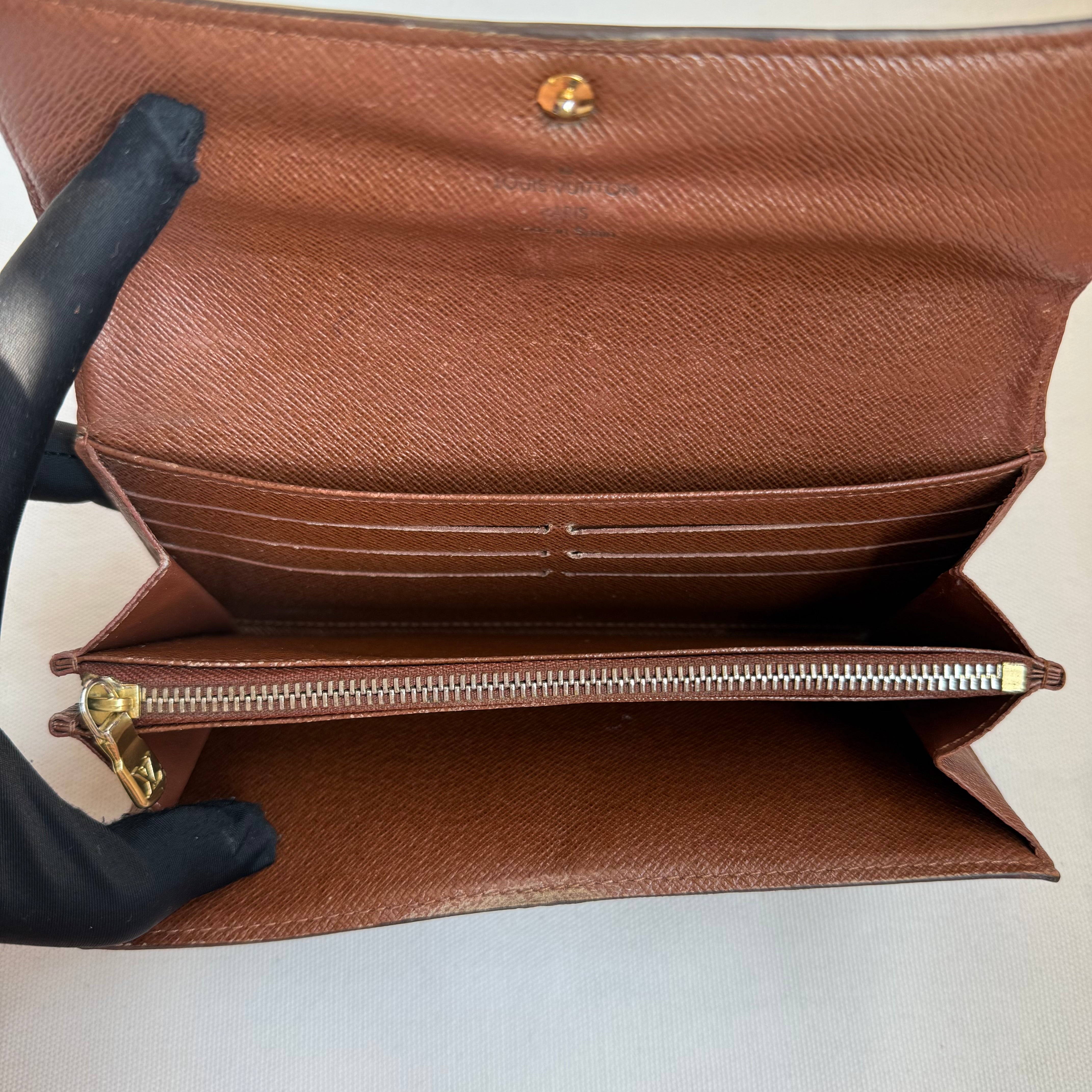 Louis Vuitton Monogram Sarah Long Wallet