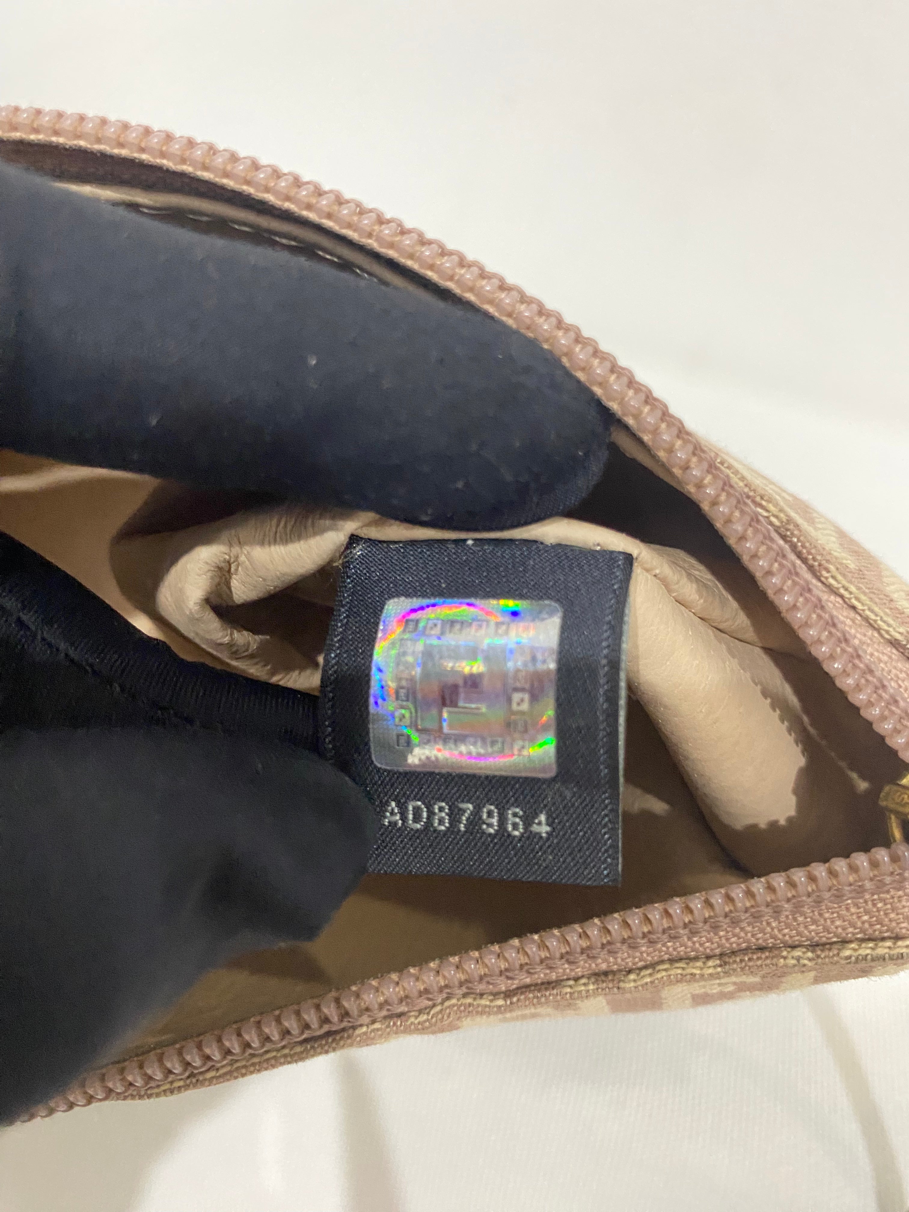 FENDI Zucca Pochette in Pink