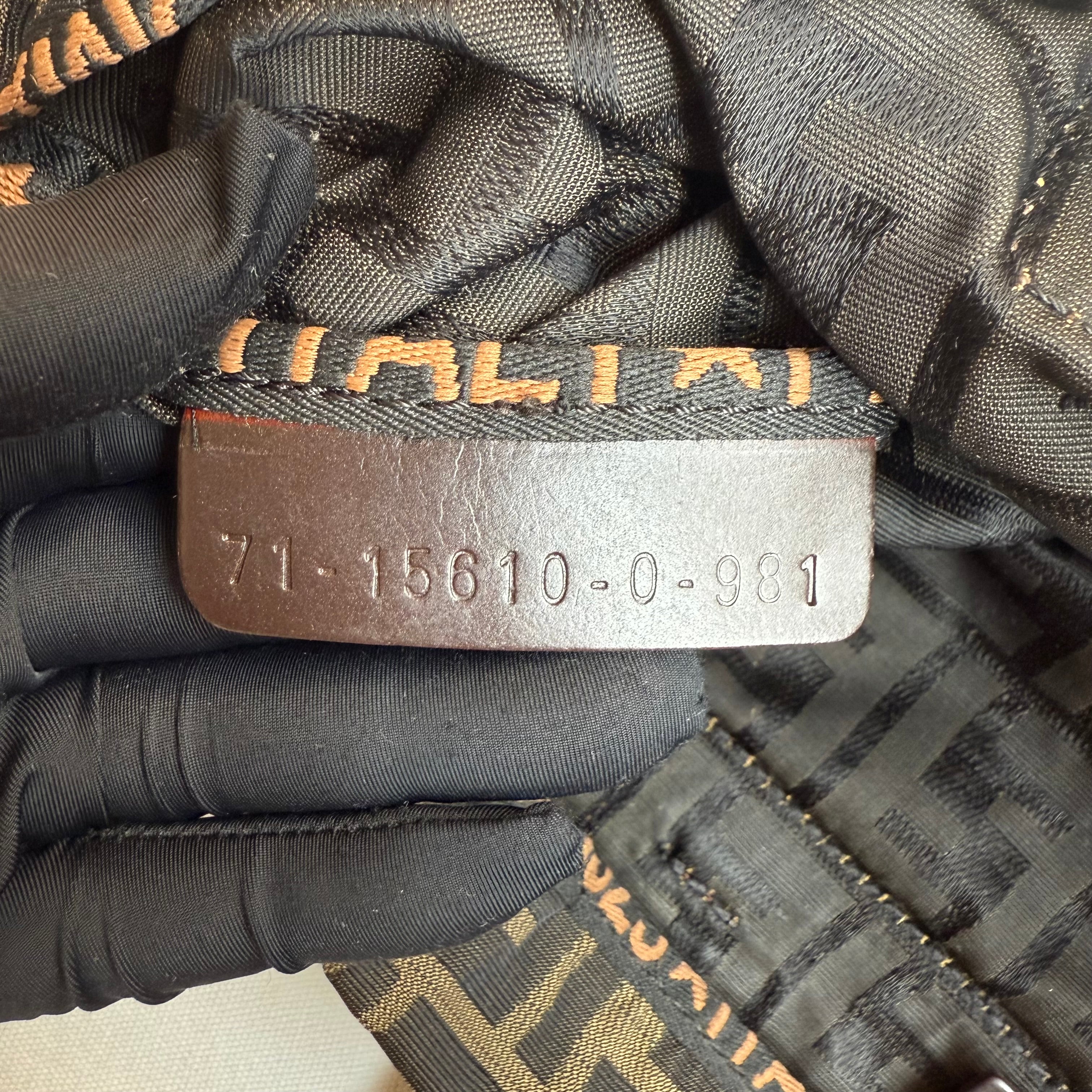 Fendi Brown Zucca FF Canvas Leather Trim