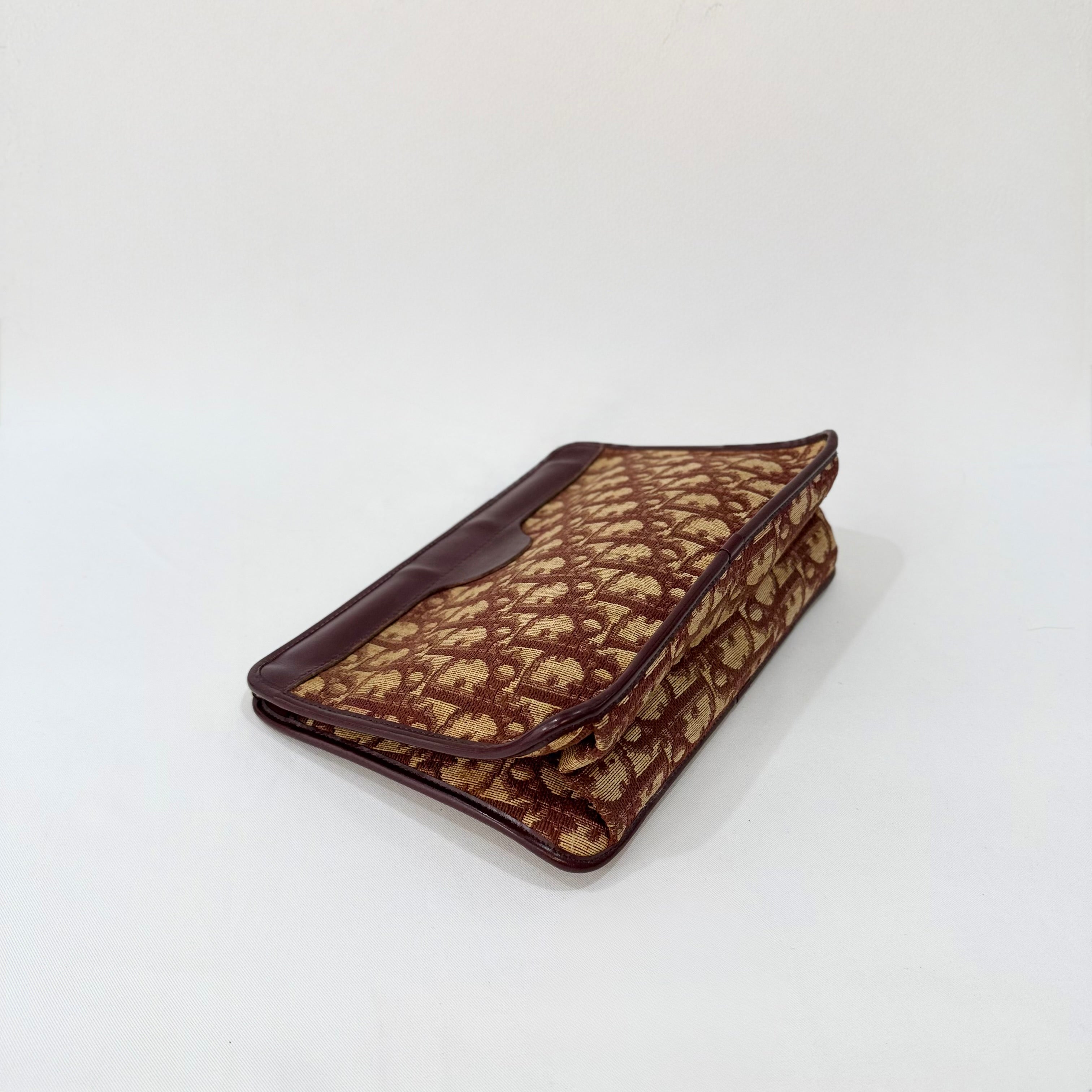 Christian Dior Trotter Canvas Burgundy Pochette