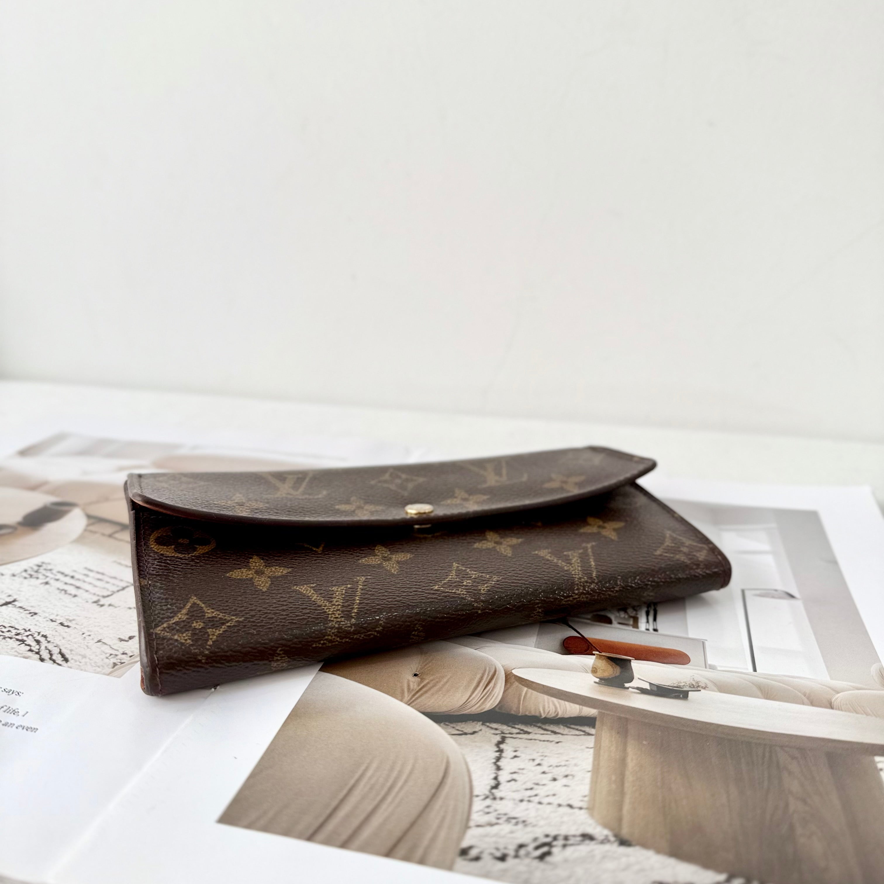 Louis Vuitton Monogram Sarah Long Wallet