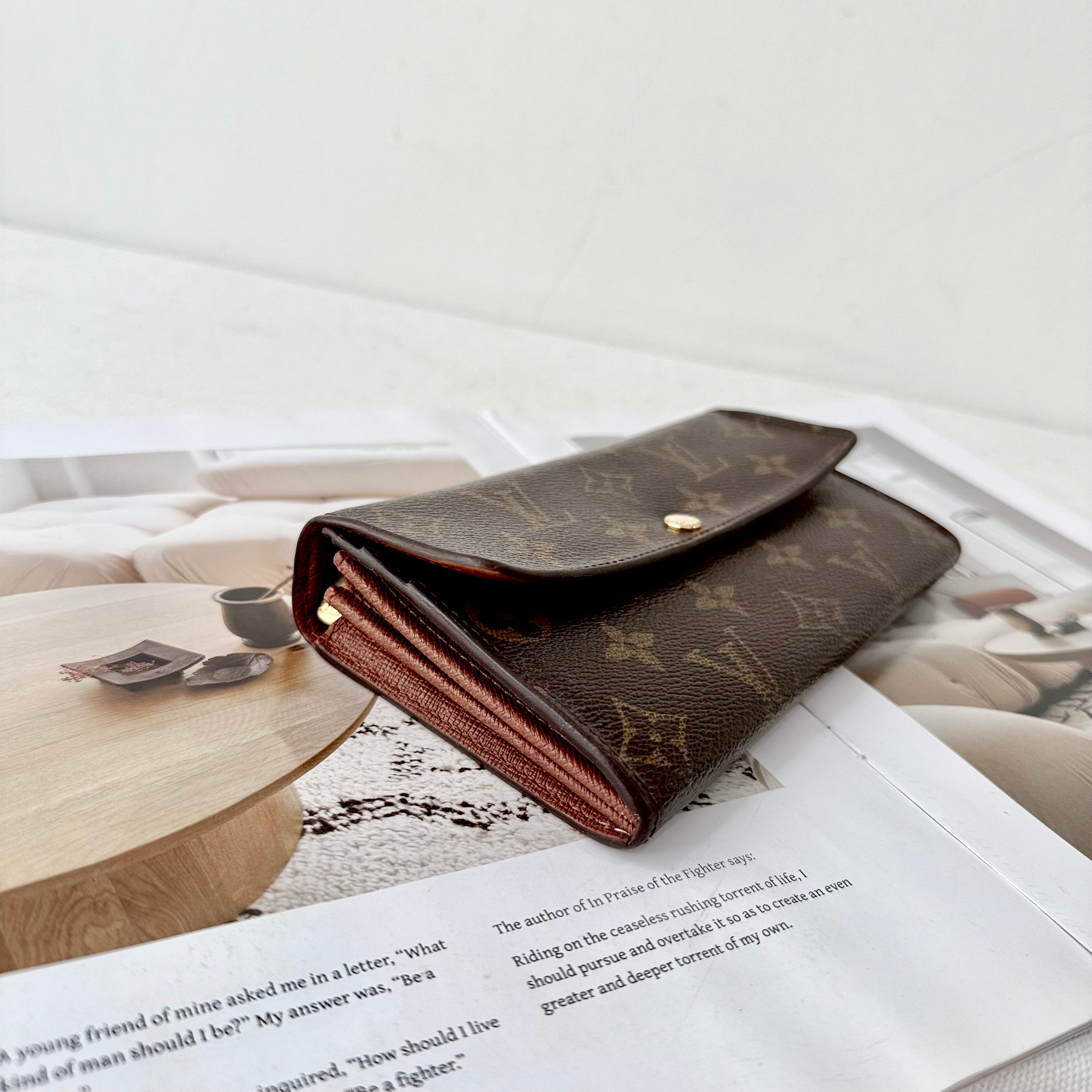 Louis Vuitton Monogram Sarah Long Wallet
