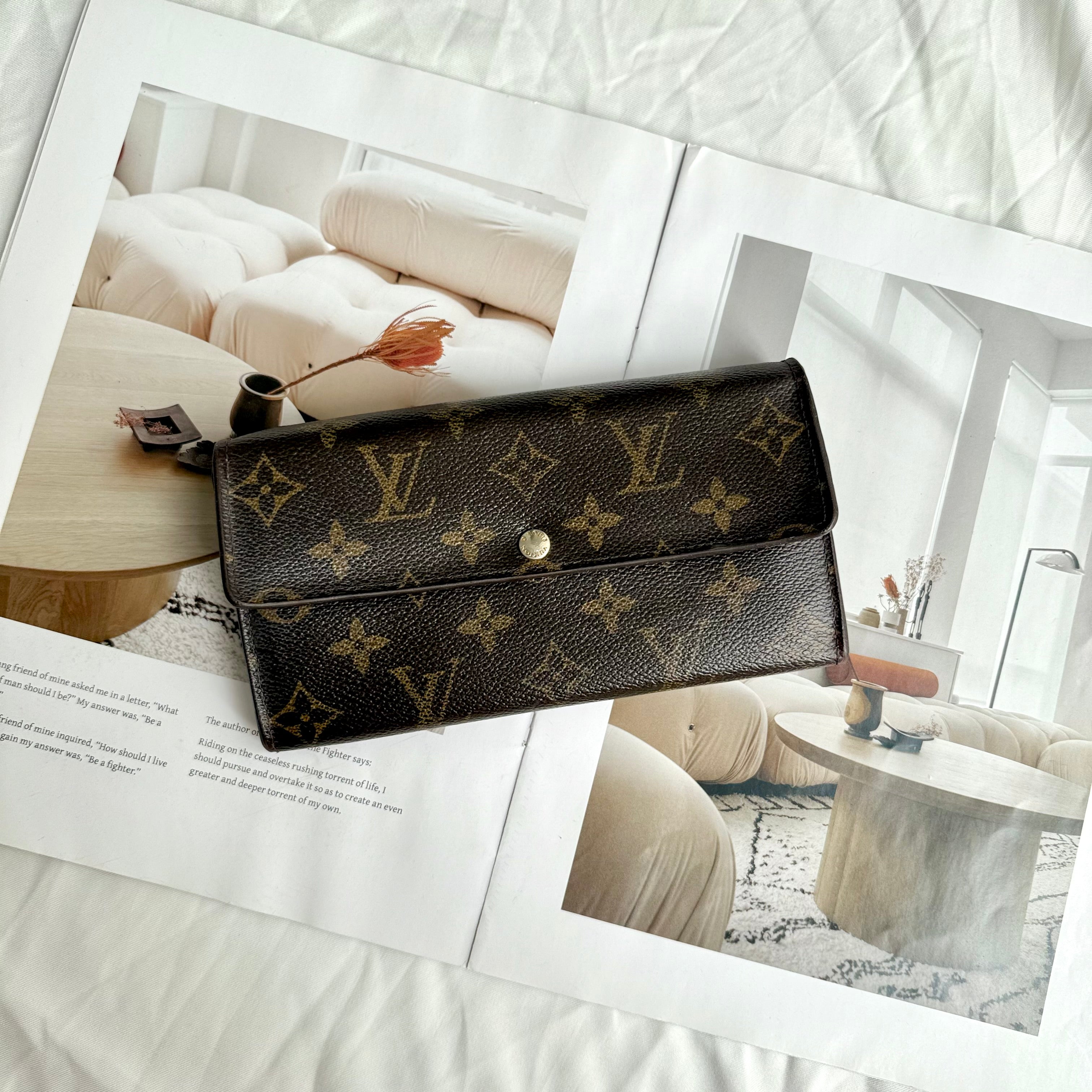 Louis Vuitton Monogram Sarah Long Wallet