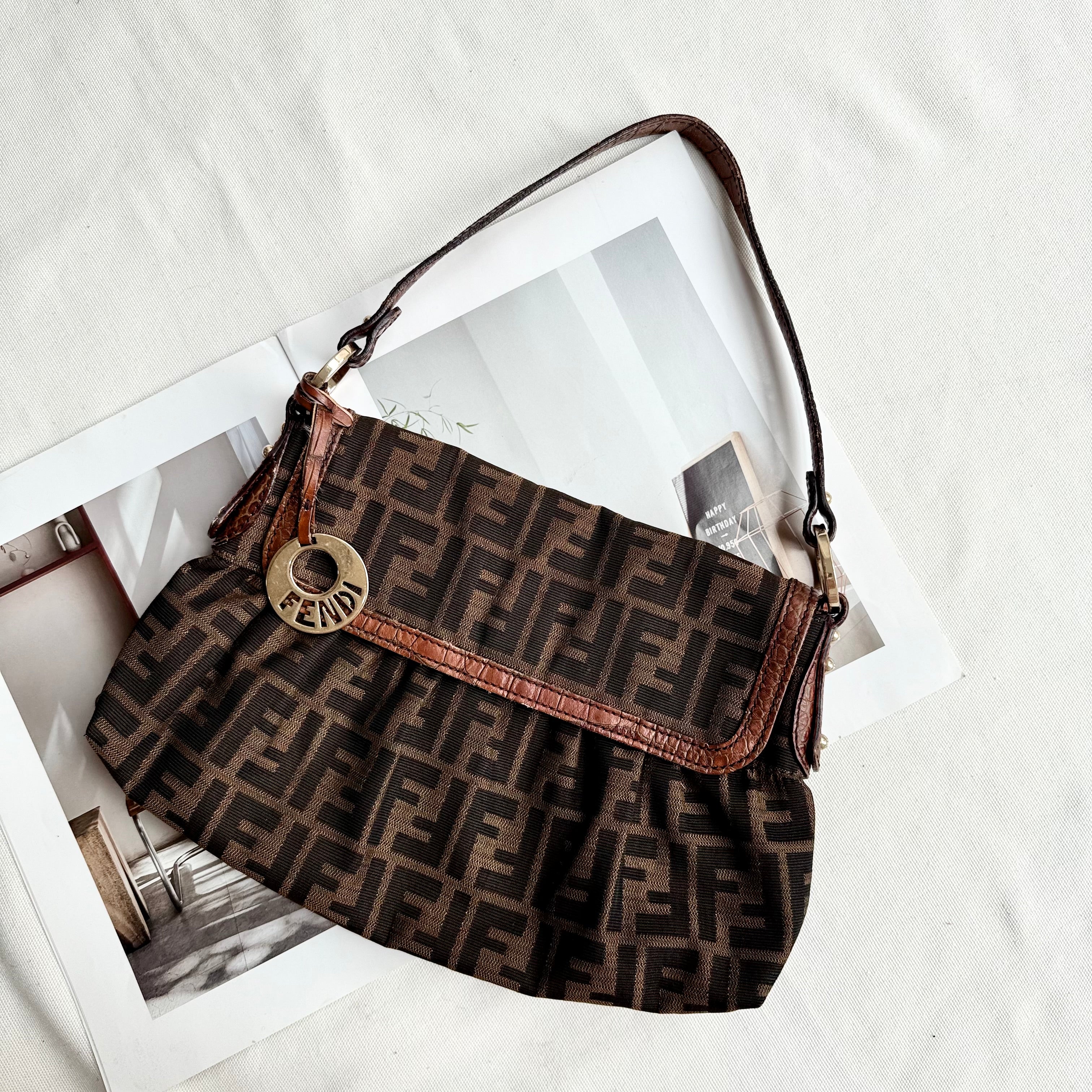 Fendi Zucca Chef Flap Bag