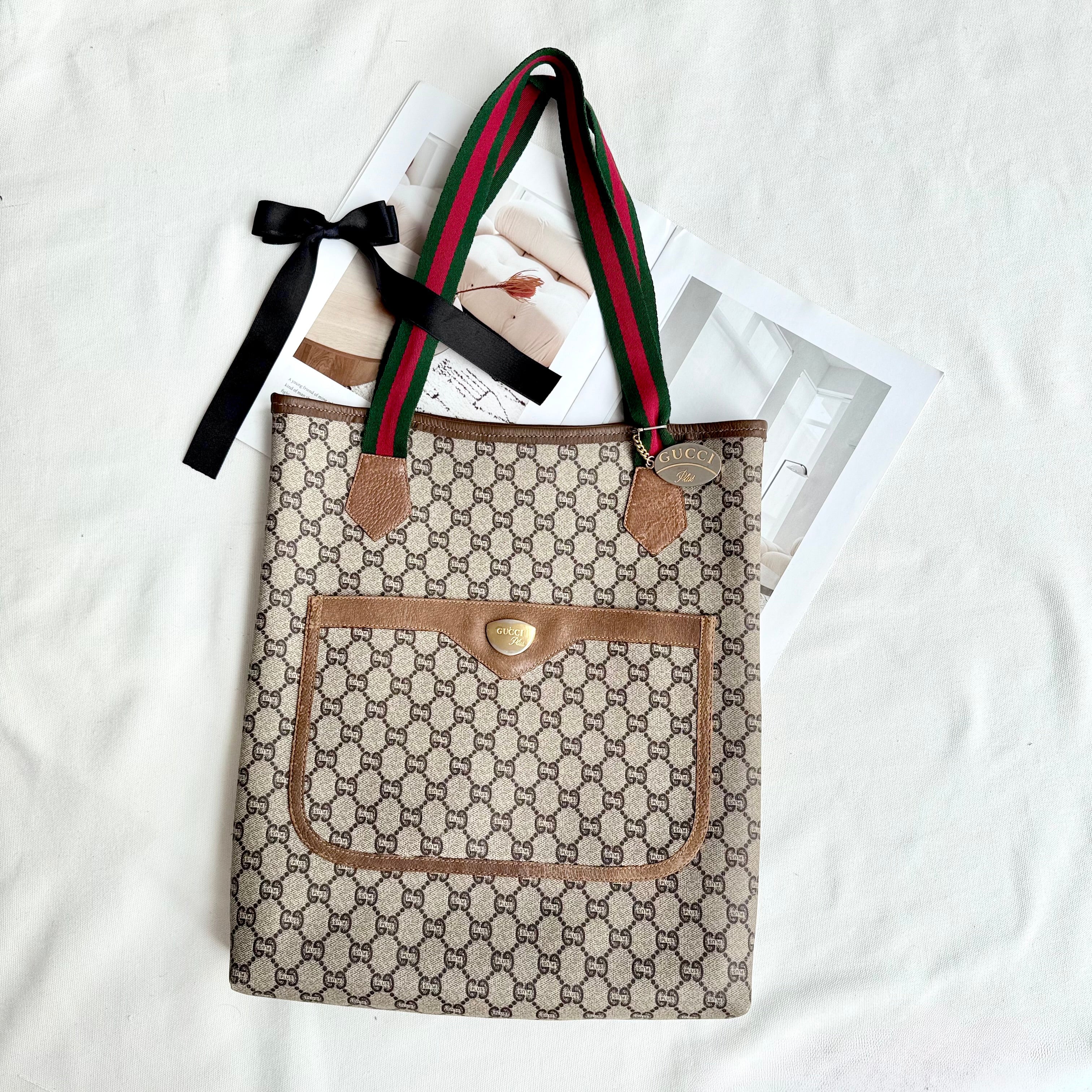 Gucci Sherry Line Tote in GG Plus Canvas