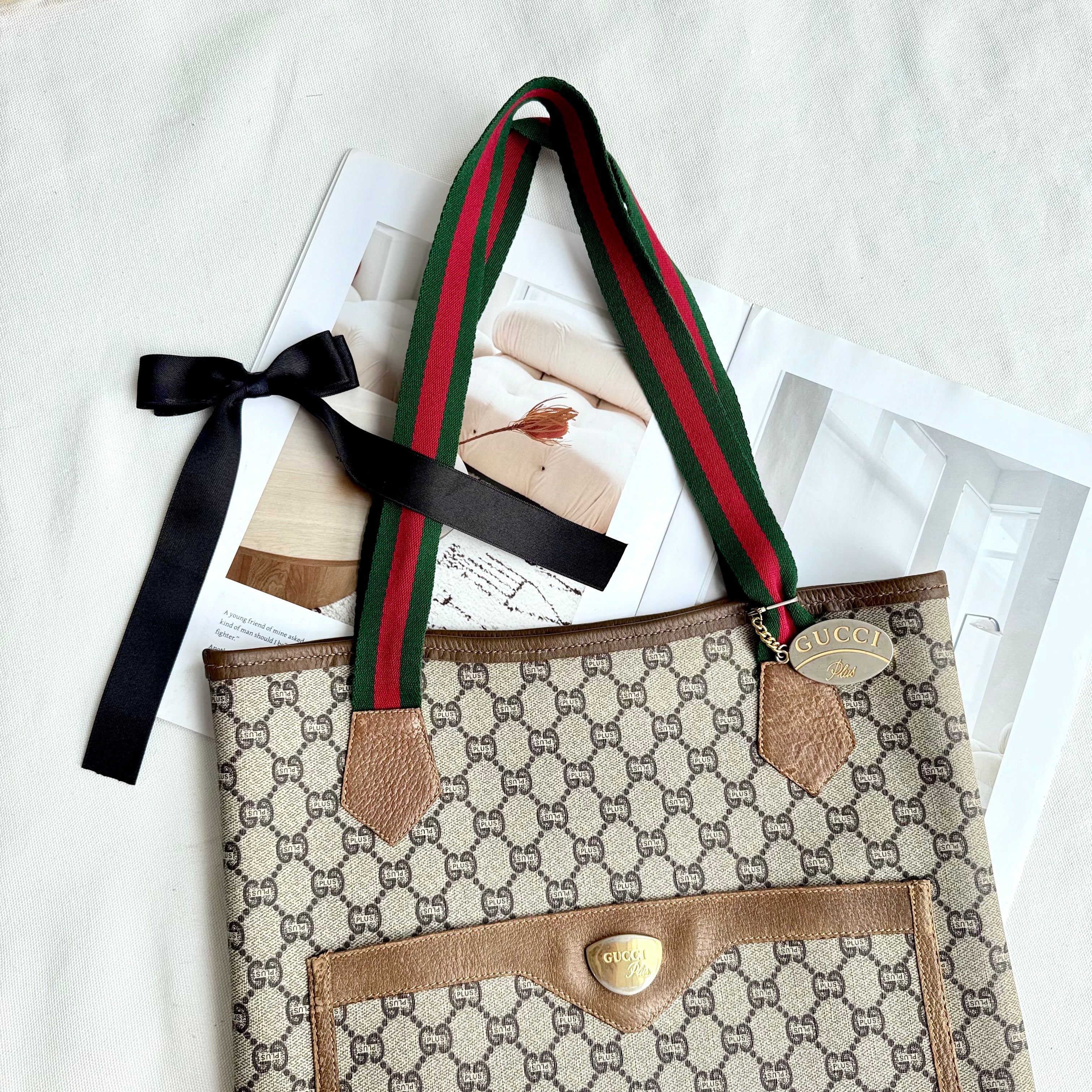 Gucci Sherry Line Tote in GG Plus Canvas