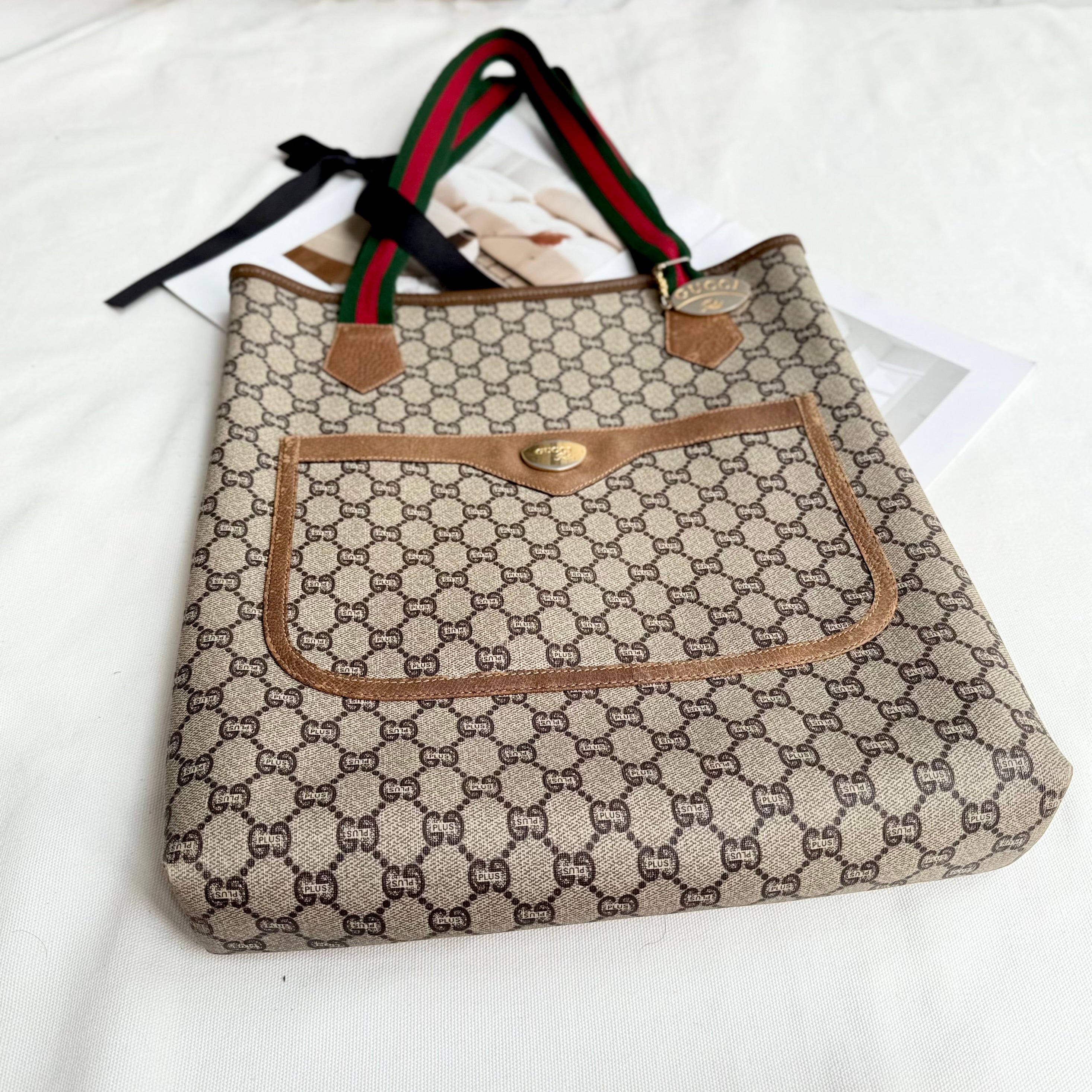 Gucci Sherry Line Tote in GG Plus Canvas
